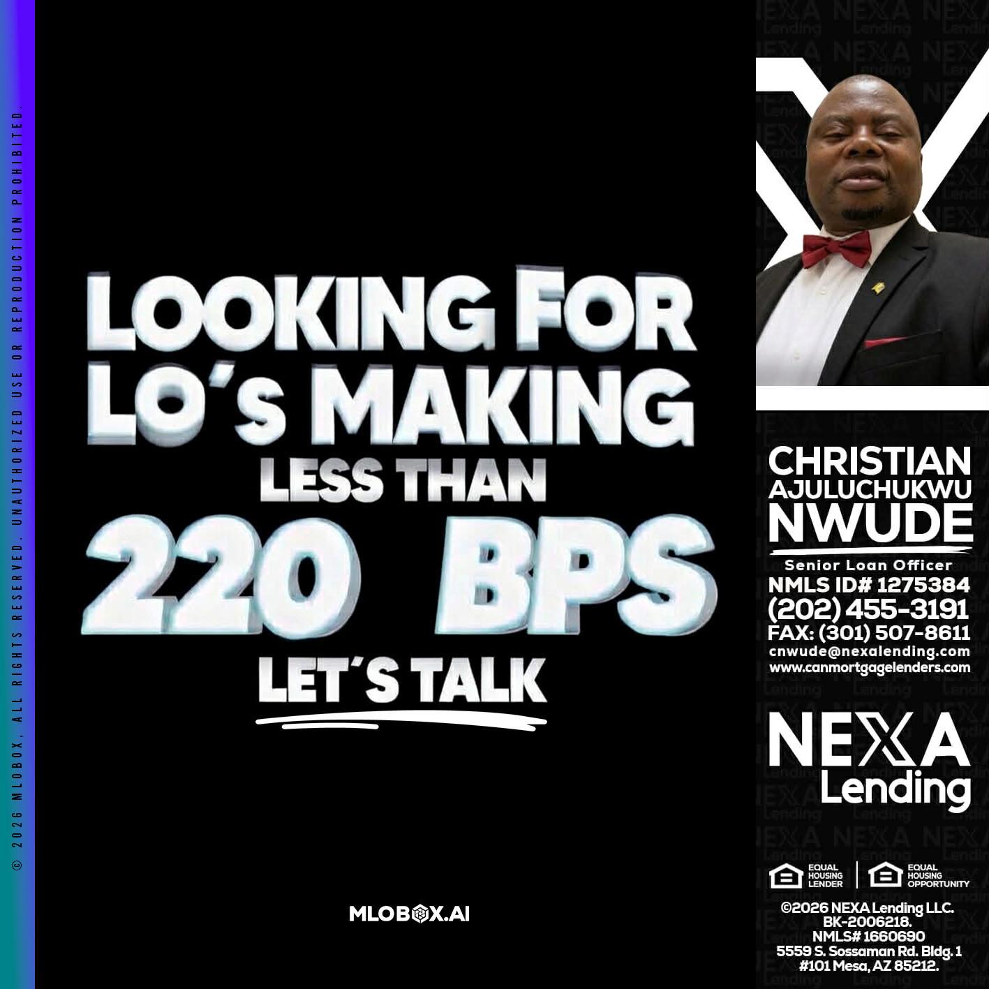 LOOKING FOR - Christian AJuluchukwu Nwude -Senior Loan Officer