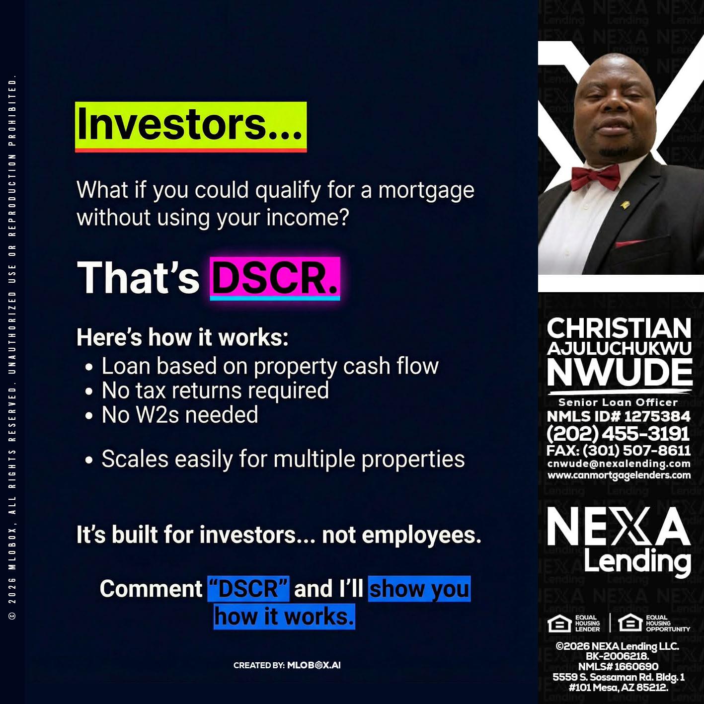 INVESTORS - Christian AJuluchukwu Nwude -Senior Loan Officer