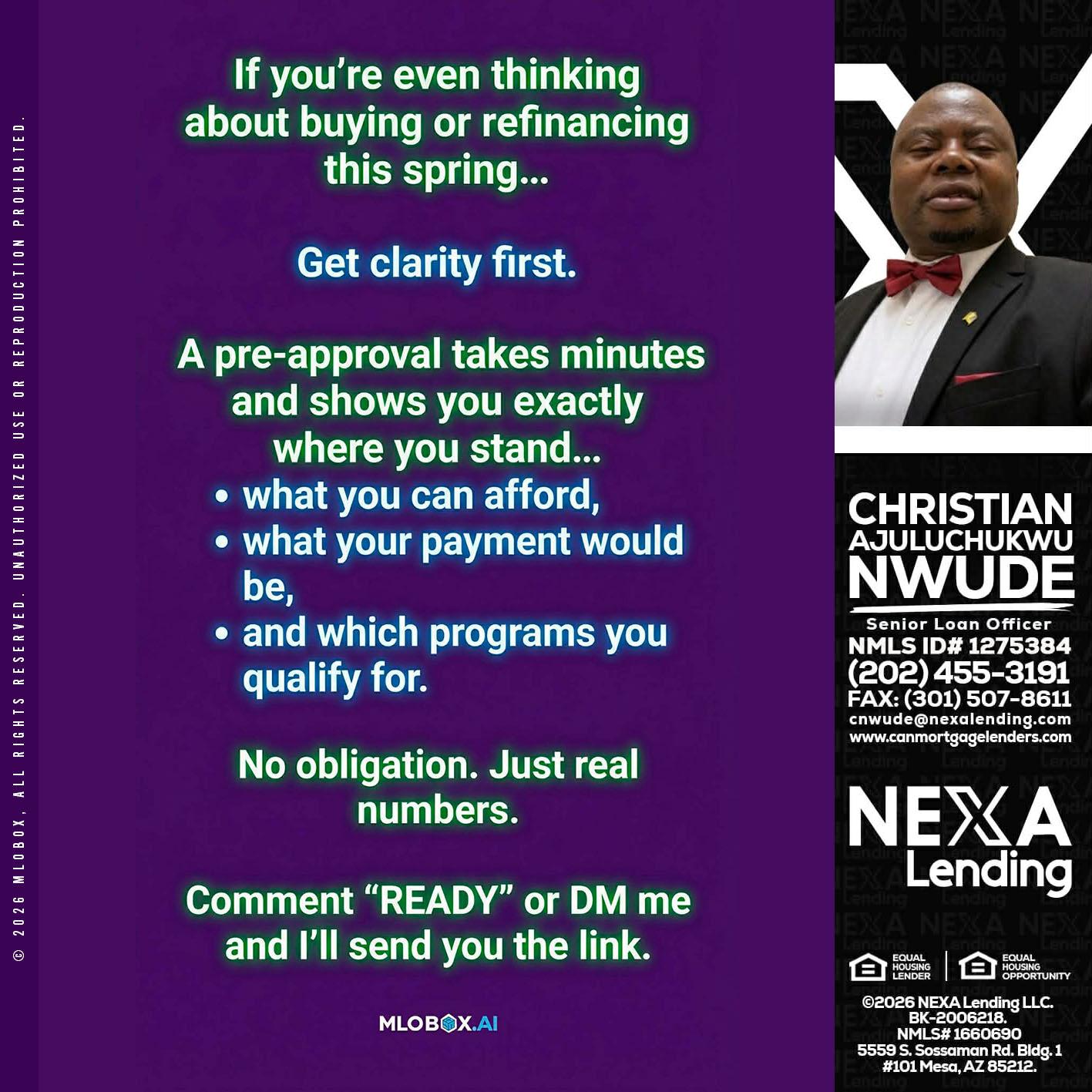 IF YOU THINKING - Christian AJuluchukwu Nwude -Senior Loan Officer