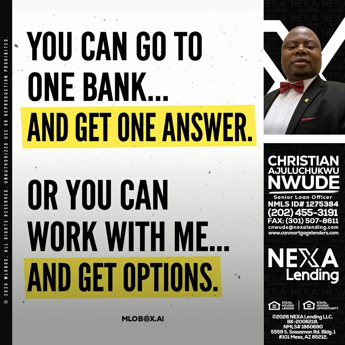 YOU CAN GO TO - Christian AJuluchukwu Nwude -Senior Loan Officer
