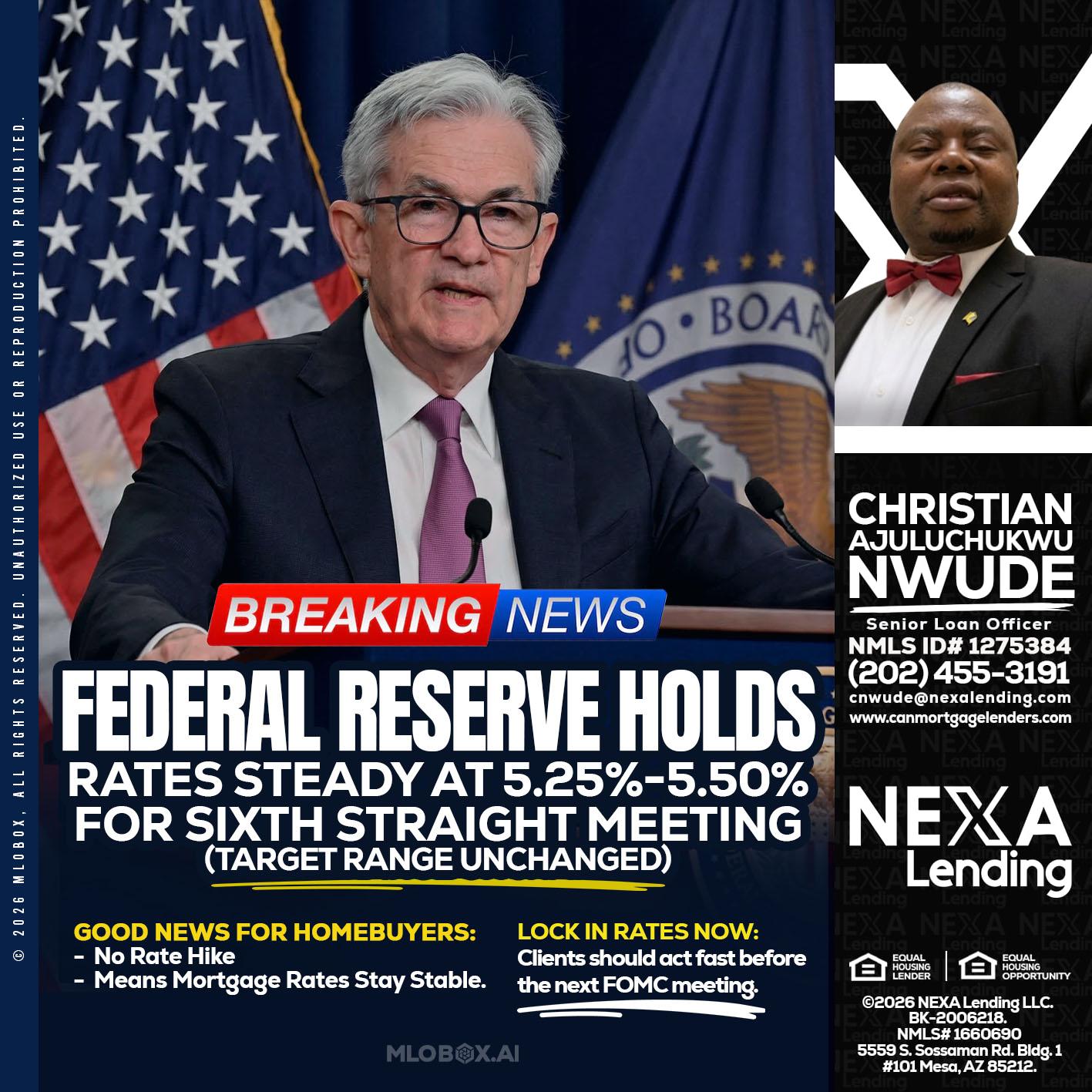federal reserve - Christian AJuluchukwu Nwude -Senior Loan Officer