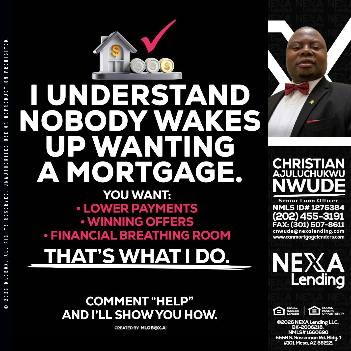 I UNDERSTAND - Christian AJuluchukwu Nwude -Senior Loan Officer