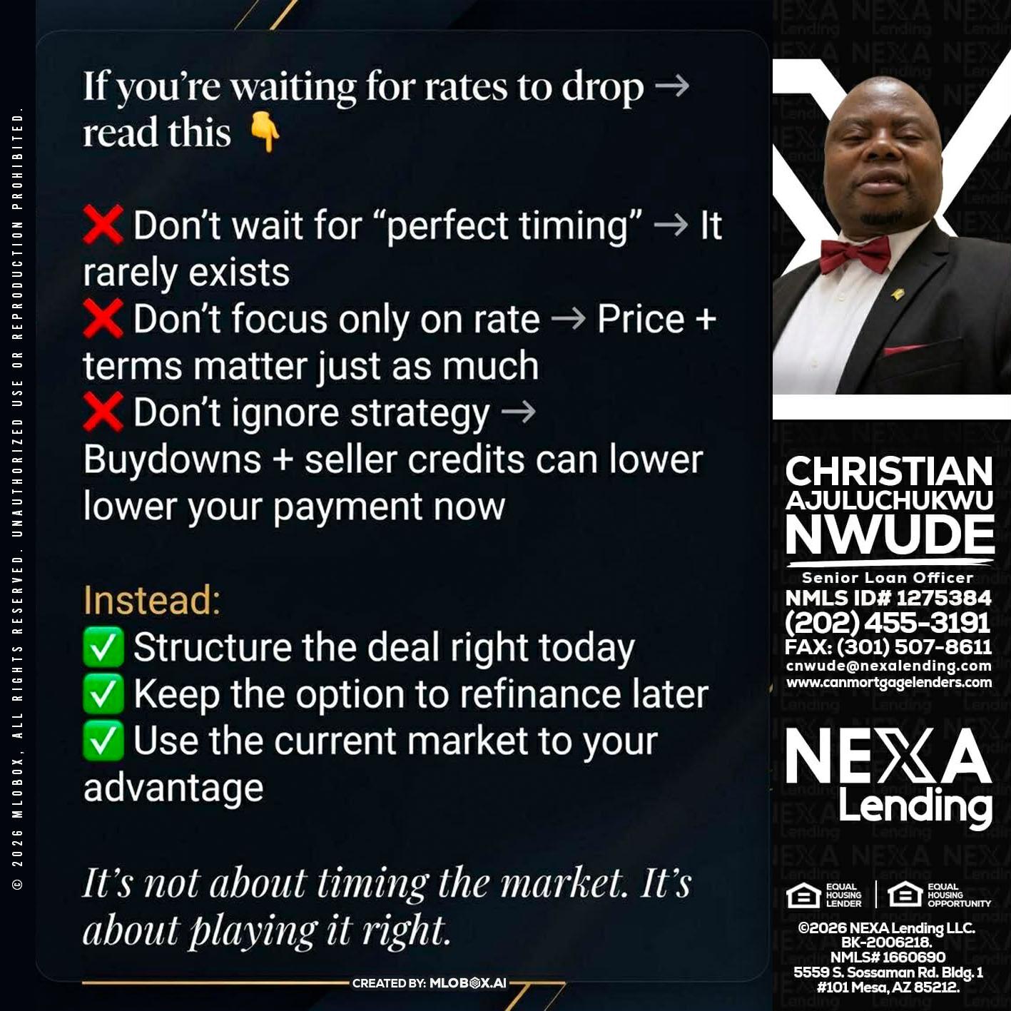 IF YOU ARE - Christian AJuluchukwu Nwude -Senior Loan Officer