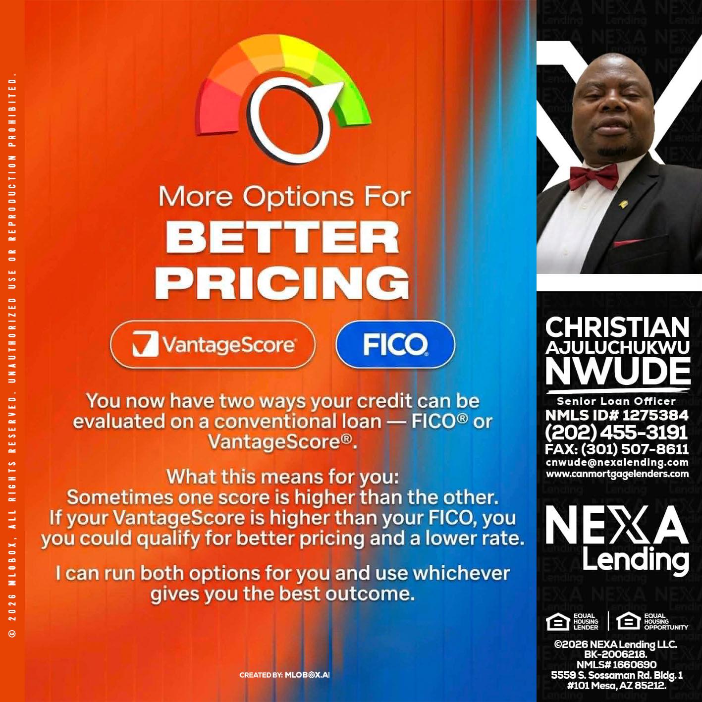 BETTER PRICING - Christian AJuluchukwu Nwude -Senior Loan Officer