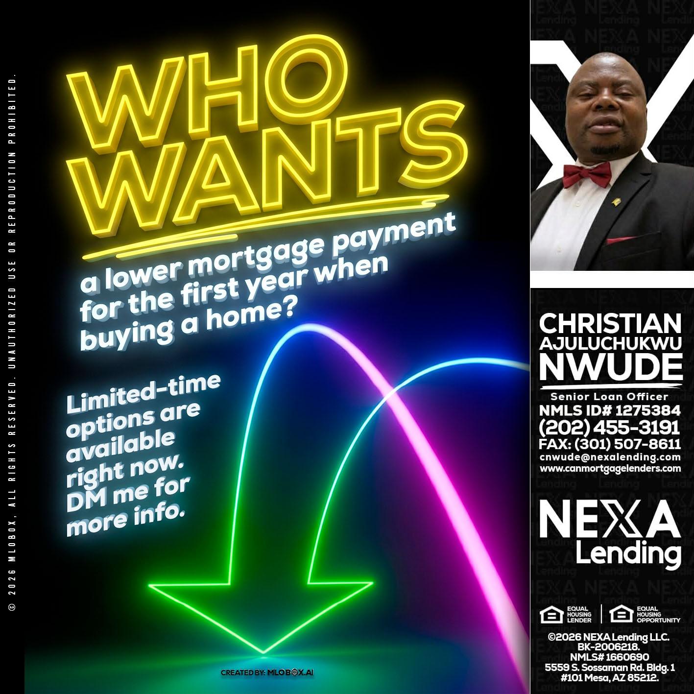 WHO WANTS - Christian AJuluchukwu Nwude -Senior Loan Officer