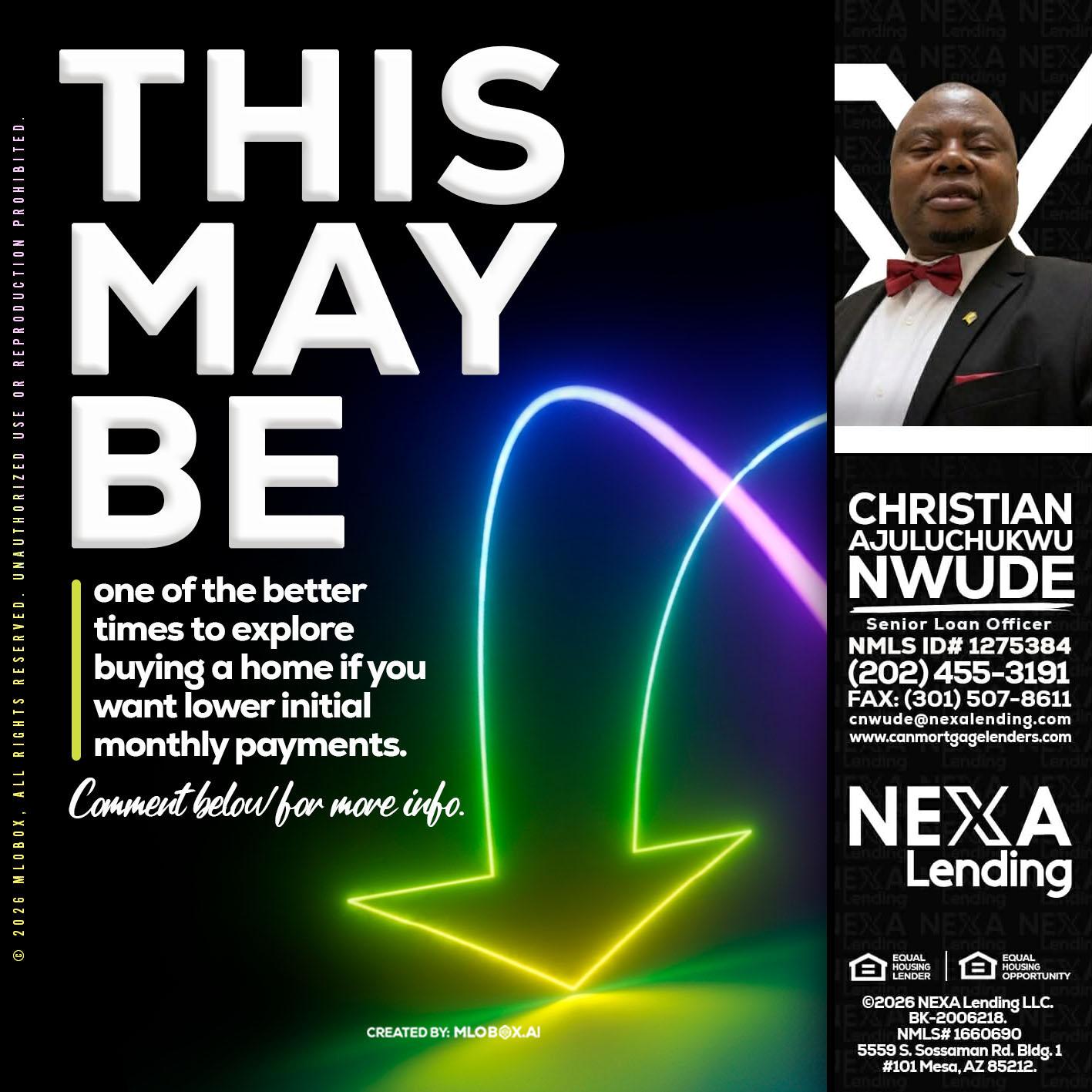 THIS MAY BE - Christian AJuluchukwu Nwude -Senior Loan Officer