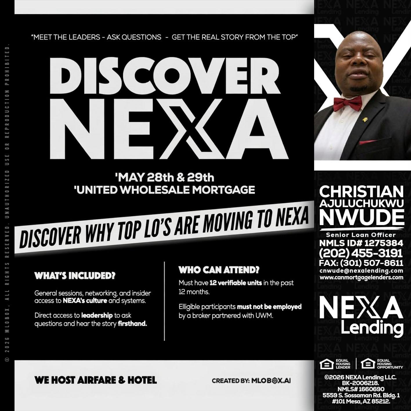DISCOVER NEXA - Christian AJuluchukwu Nwude -Senior Loan Officer