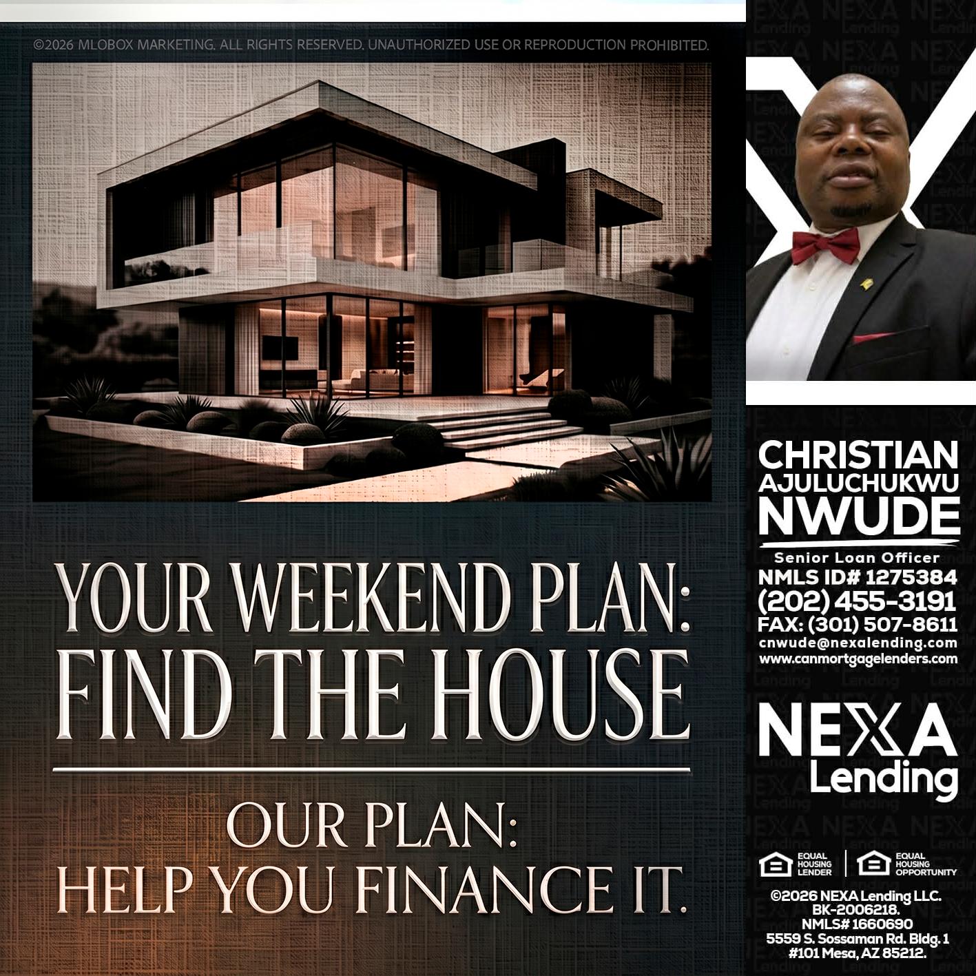 YOUR WEEKEND PLAN - Christian AJuluchukwu Nwude -Senior Loan Officer