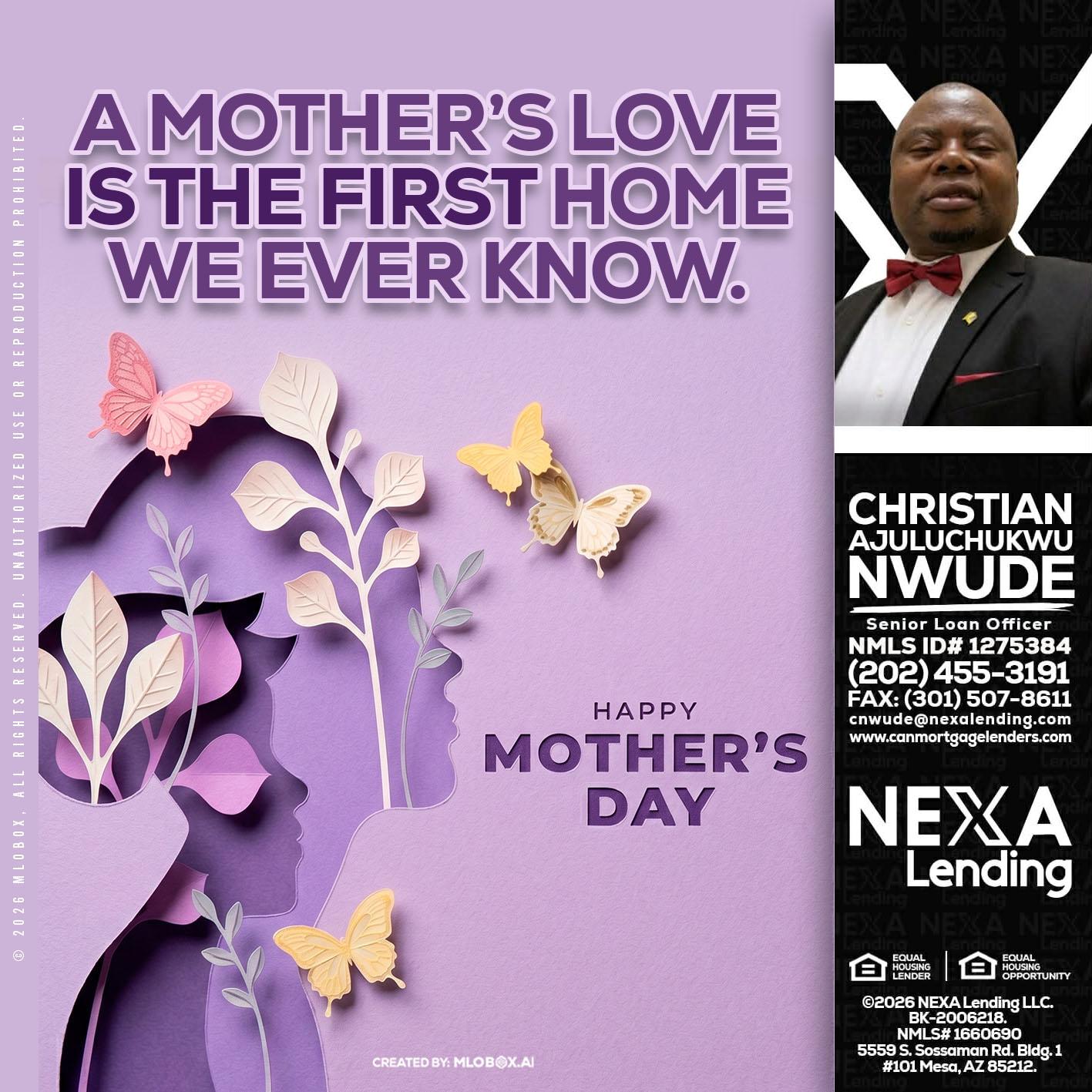 MOTHERS DAY - Christian AJuluchukwu Nwude -Senior Loan Officer