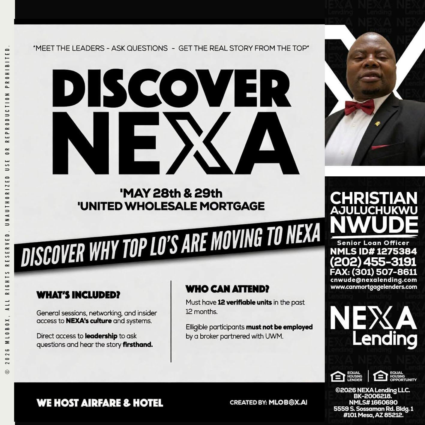 DISCOVER NEXA - Christian AJuluchukwu Nwude -Senior Loan Officer