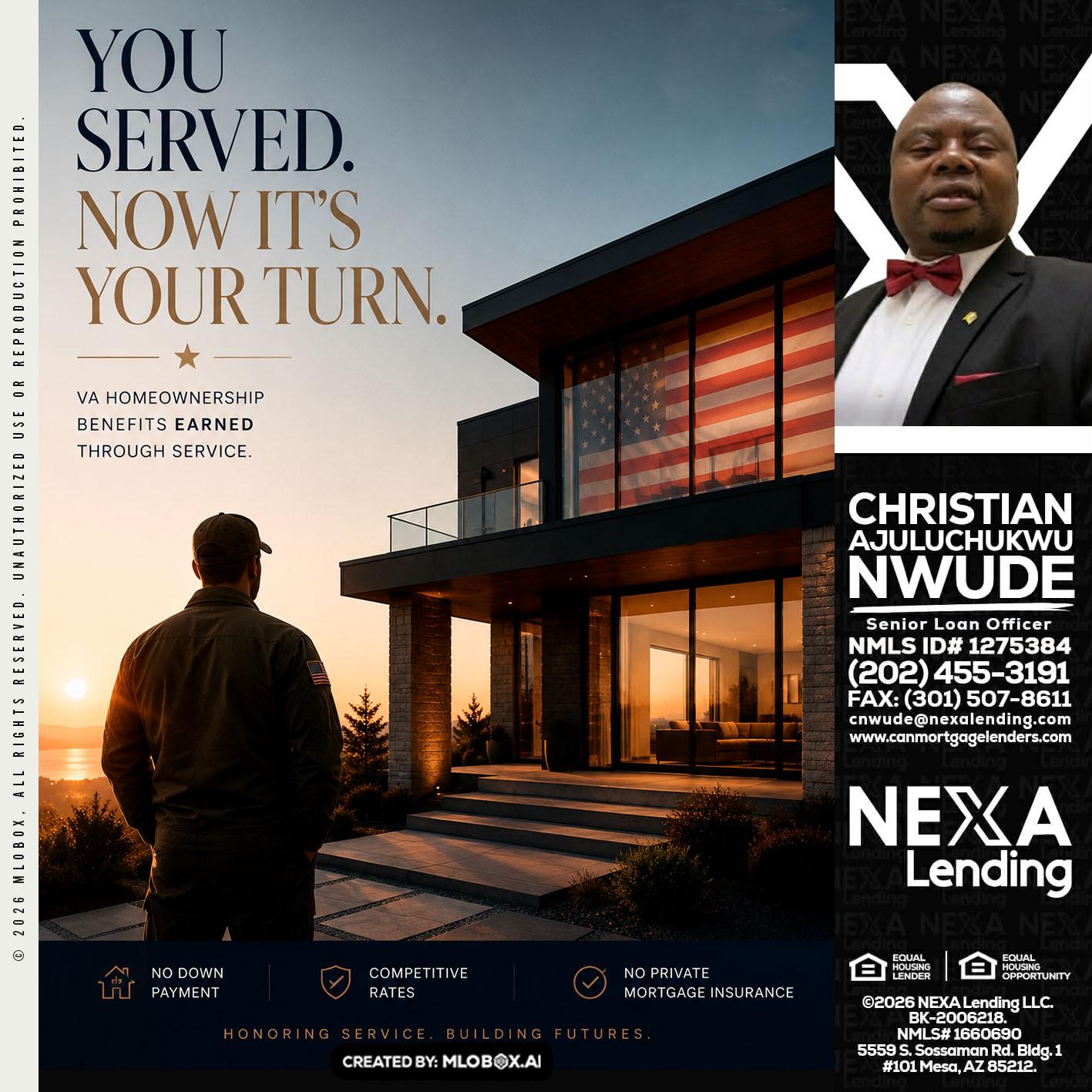 YOU SERVED - Christian AJuluchukwu Nwude -Senior Loan Officer