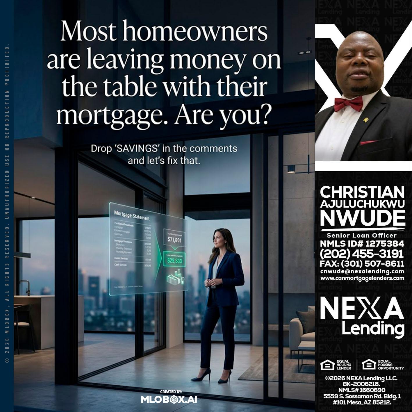 MOST OWNERS - Christian AJuluchukwu Nwude -Senior Loan Officer