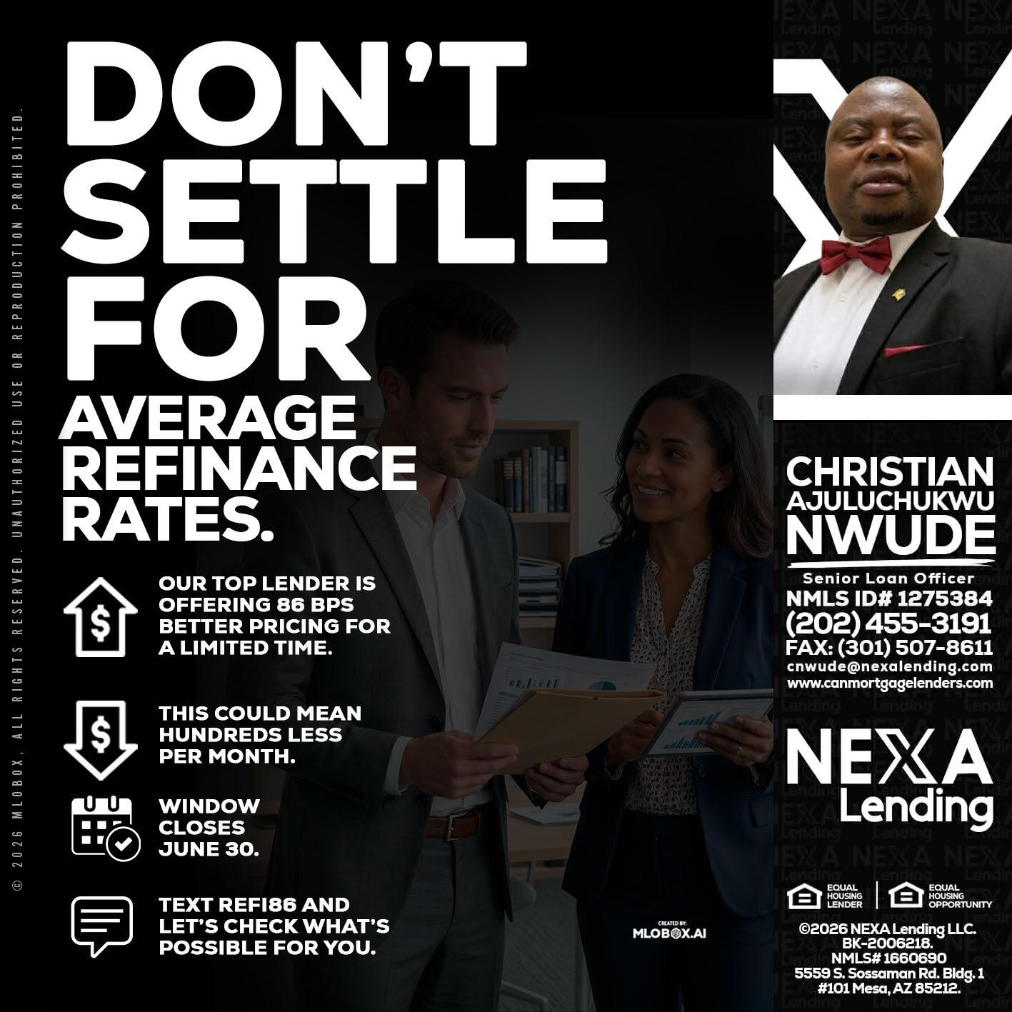 dont settle - Christian AJuluchukwu Nwude -Senior Loan Officer