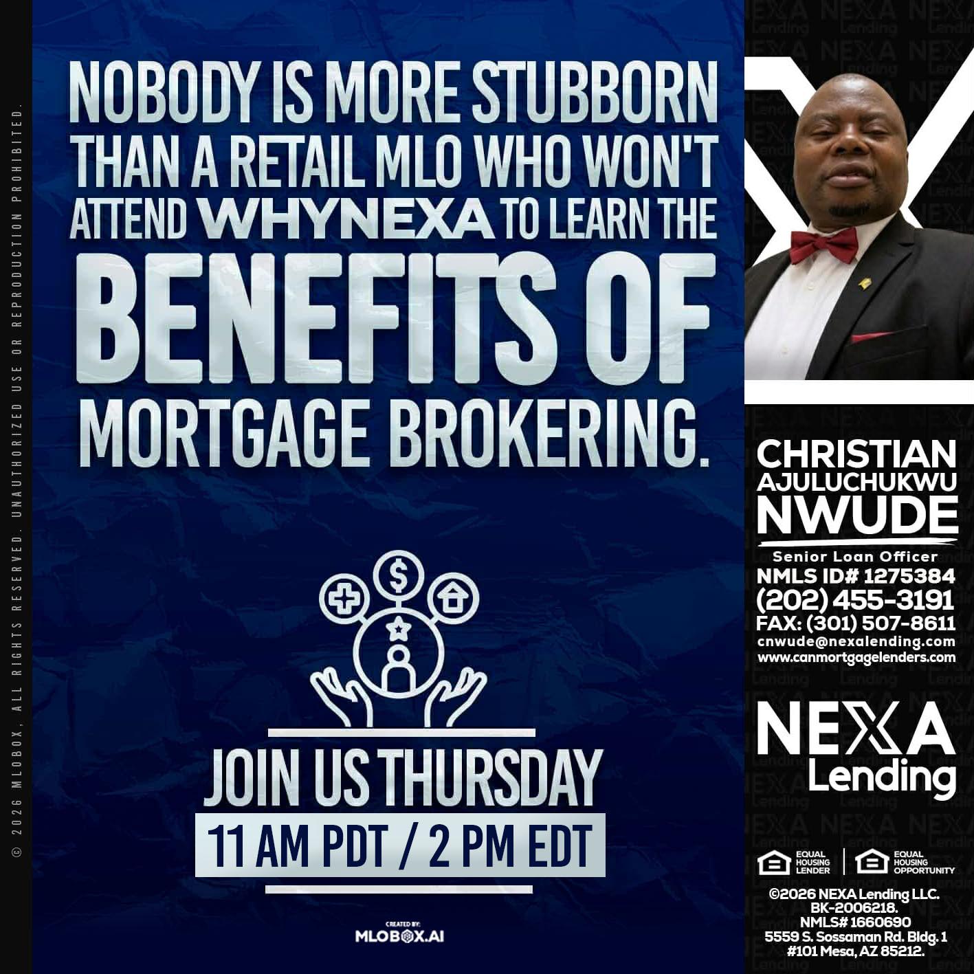 WHY NEXA - Christian AJuluchukwu Nwude -Senior Loan Officer