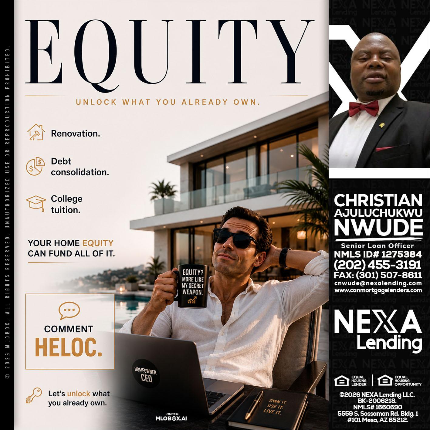 EQUITY - Christian AJuluchukwu Nwude -Senior Loan Officer