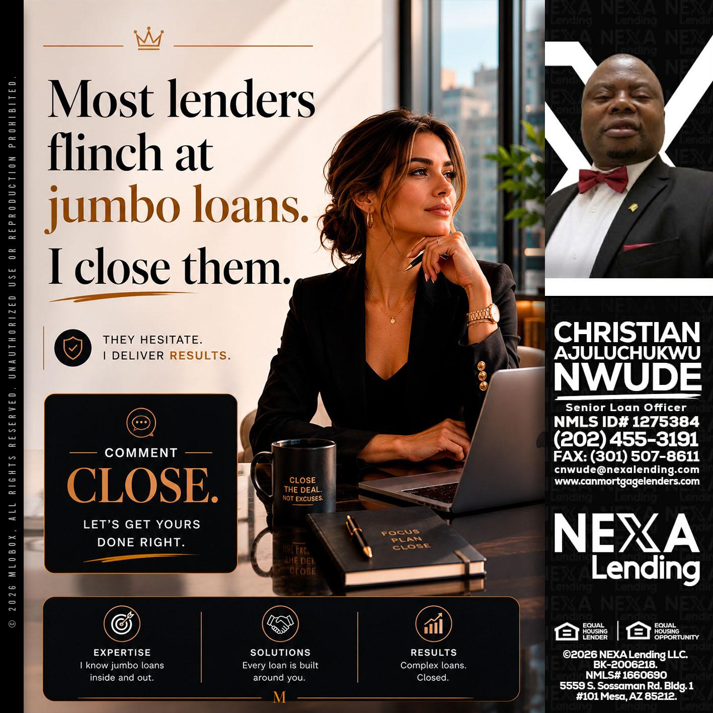 most lenders - Christian AJuluchukwu Nwude -Senior Loan Officer