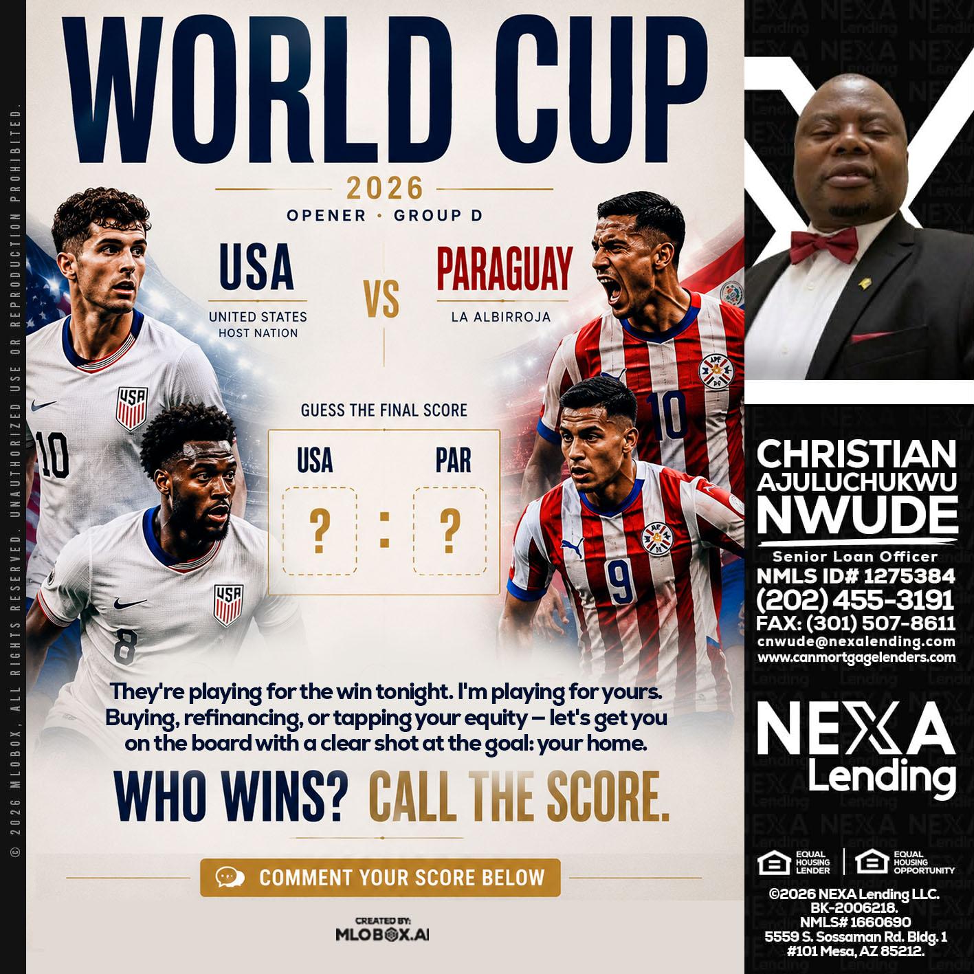 WORLD CUP 2026 - Christian AJuluchukwu Nwude -Senior Loan Officer