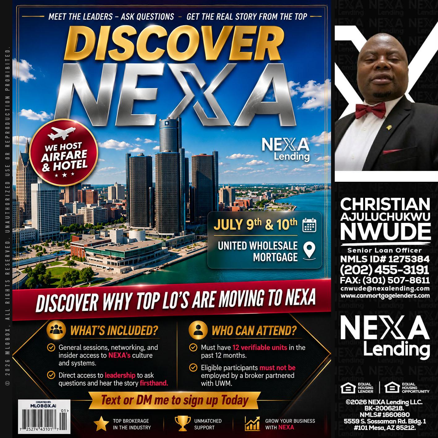 DISCOVER NEXA - Christian AJuluchukwu Nwude -Senior Loan Officer