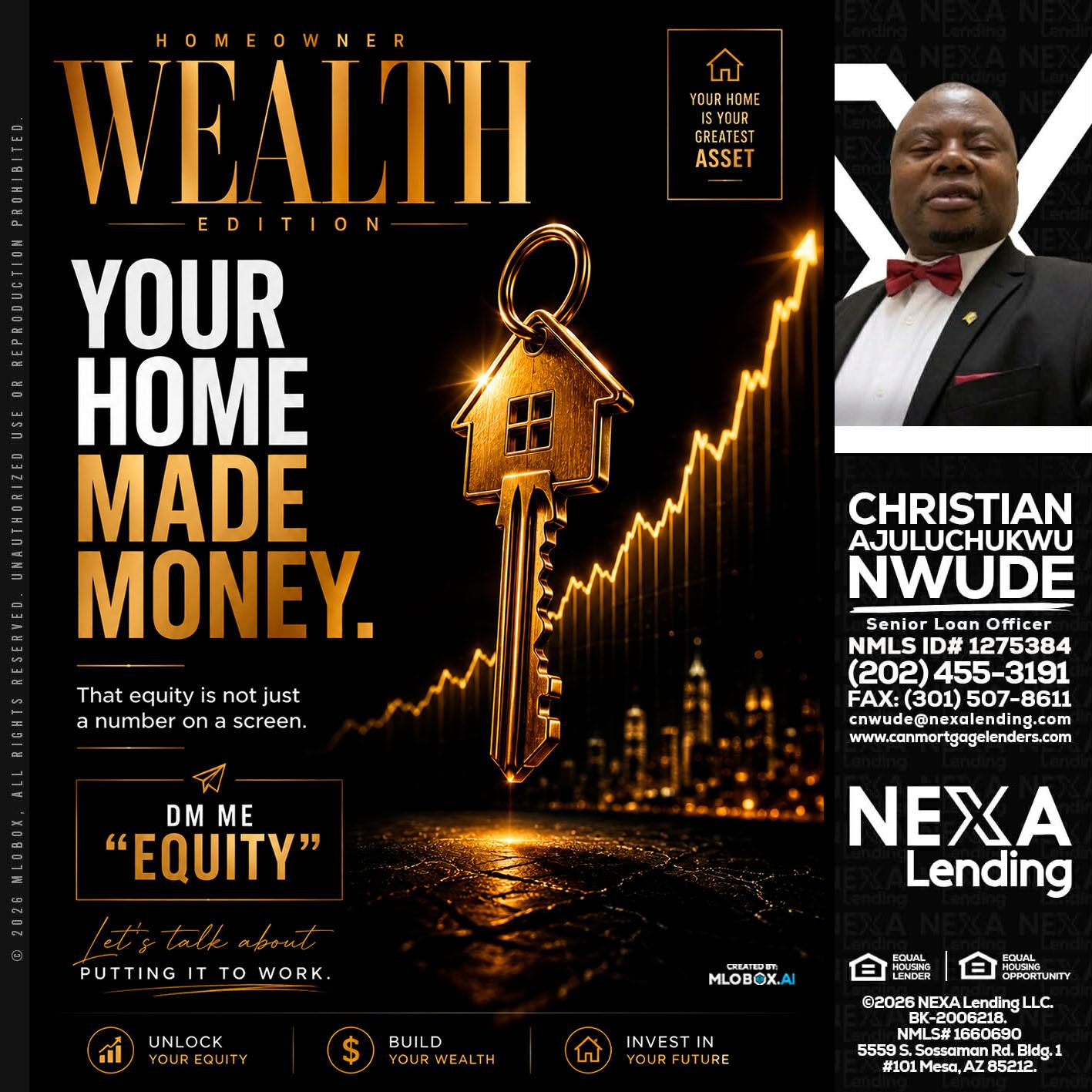 YOUR HOME MADE - Christian AJuluchukwu Nwude -Senior Loan Officer