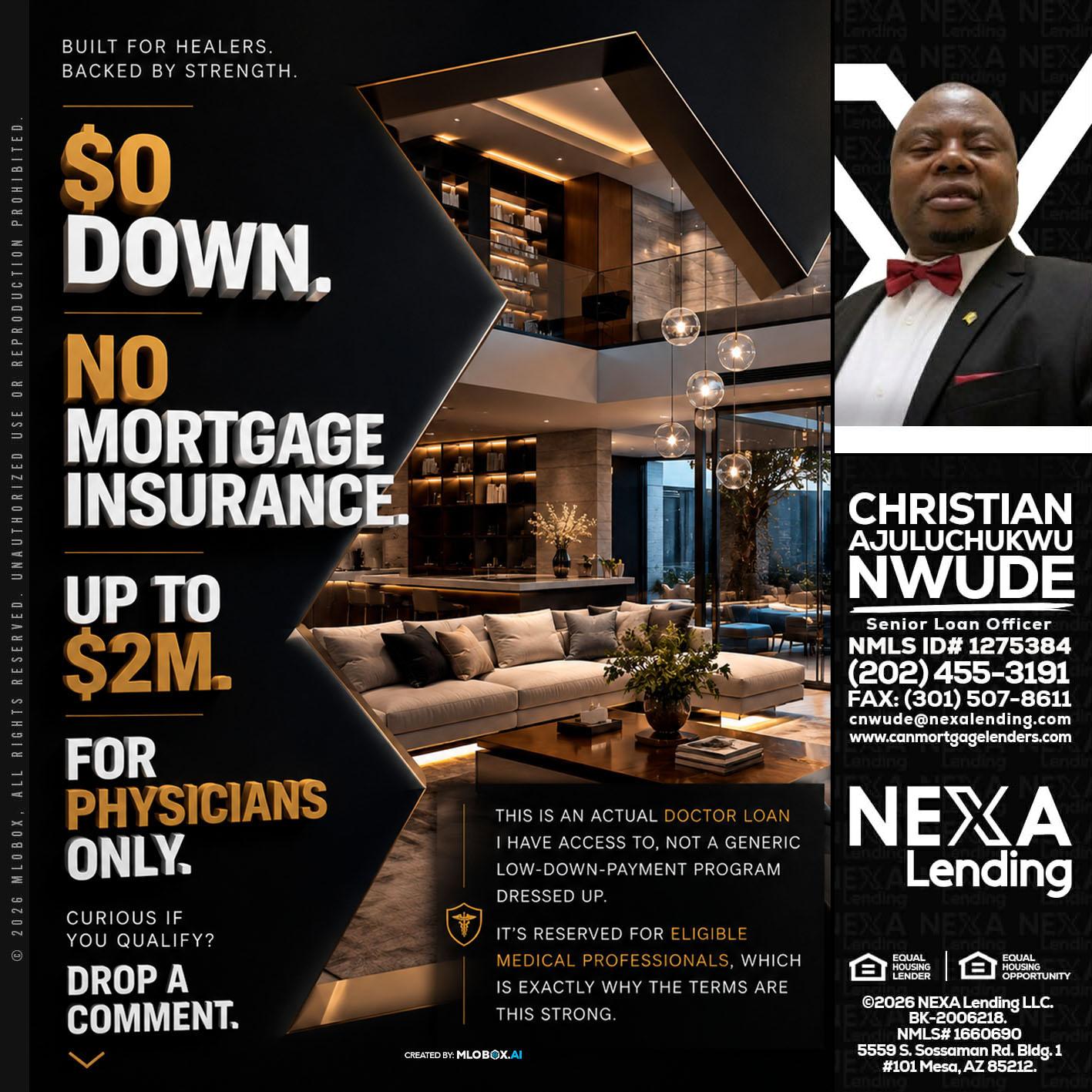 $0 DOWN - Christian AJuluchukwu Nwude -Senior Loan Officer