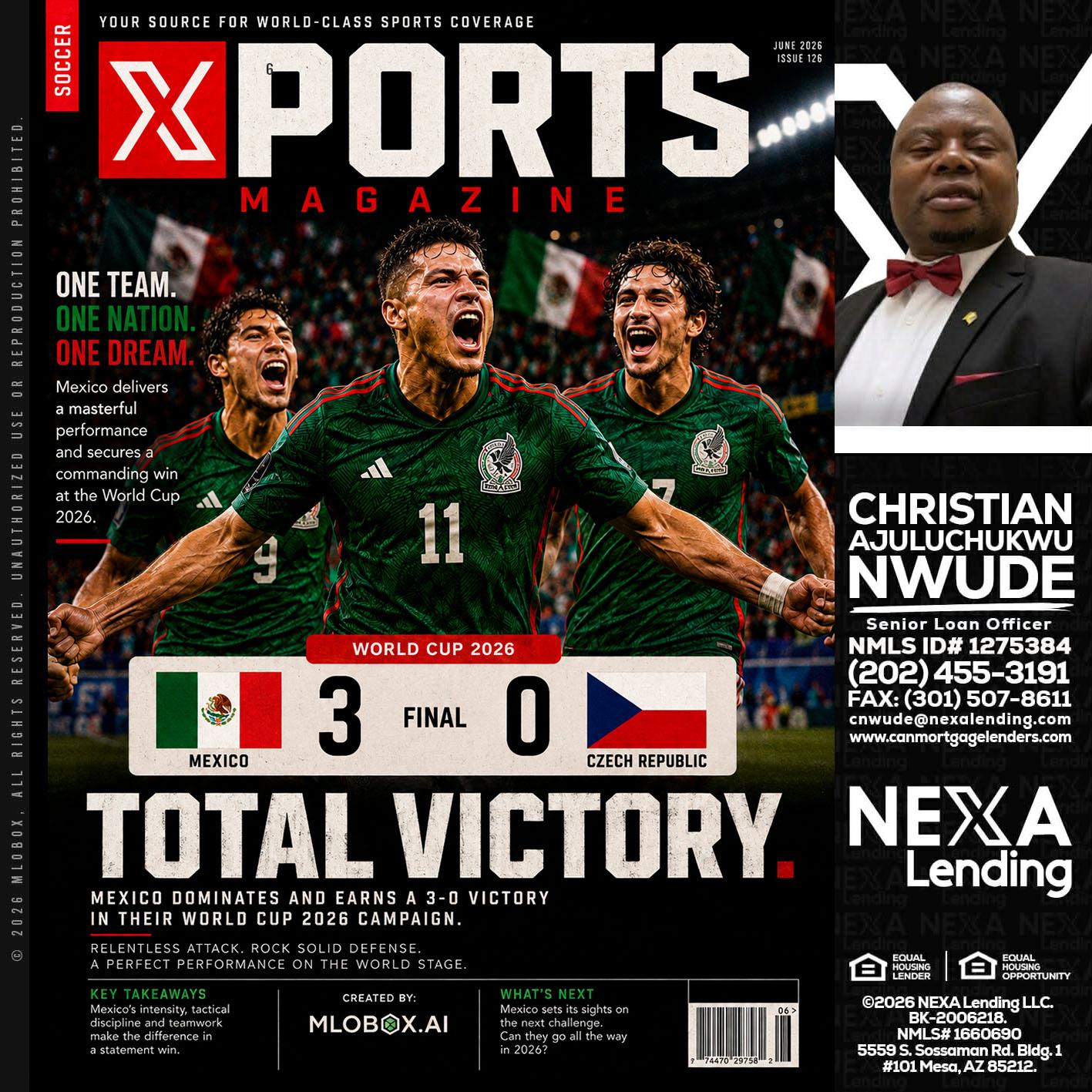 World Cup 2026 MEX 1-0 CZECH - Christian AJuluchukwu Nwude -Senior Loan Officer