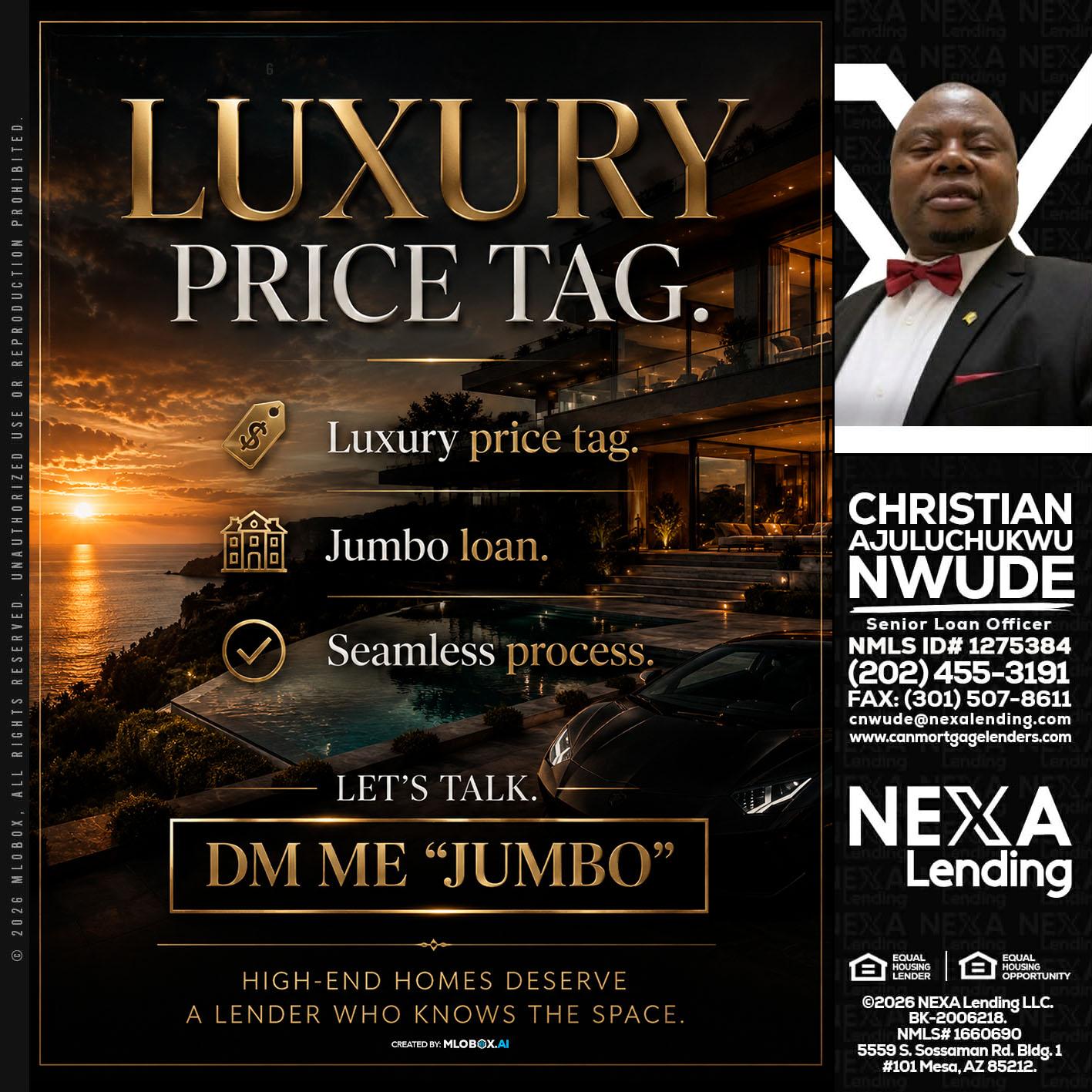 LUXURY PRICE - Christian AJuluchukwu Nwude -Senior Loan Officer