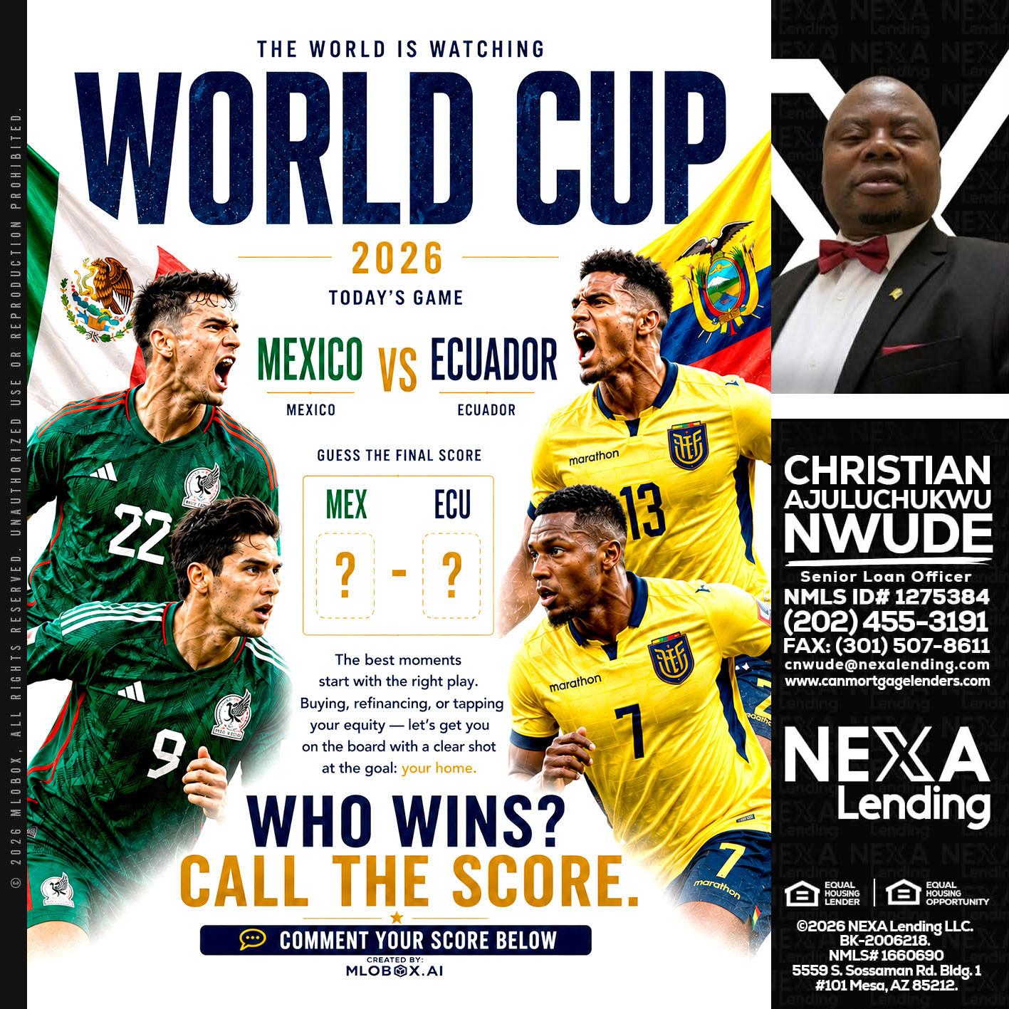 WORLD CUP 2026 - Christian AJuluchukwu Nwude -Senior Loan Officer