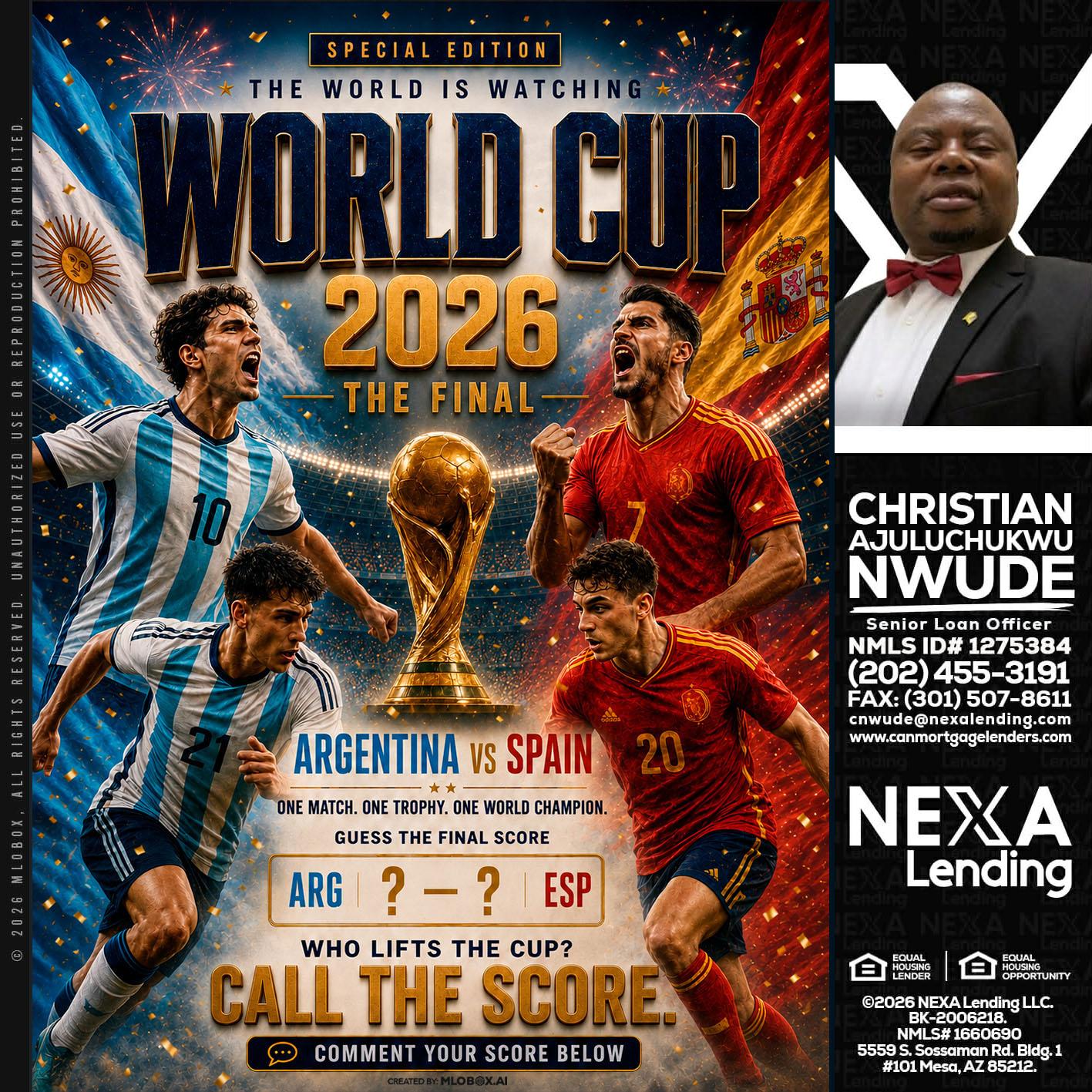 World Cup 2026 finals - Christian AJuluchukwu Nwude -Senior Loan Officer