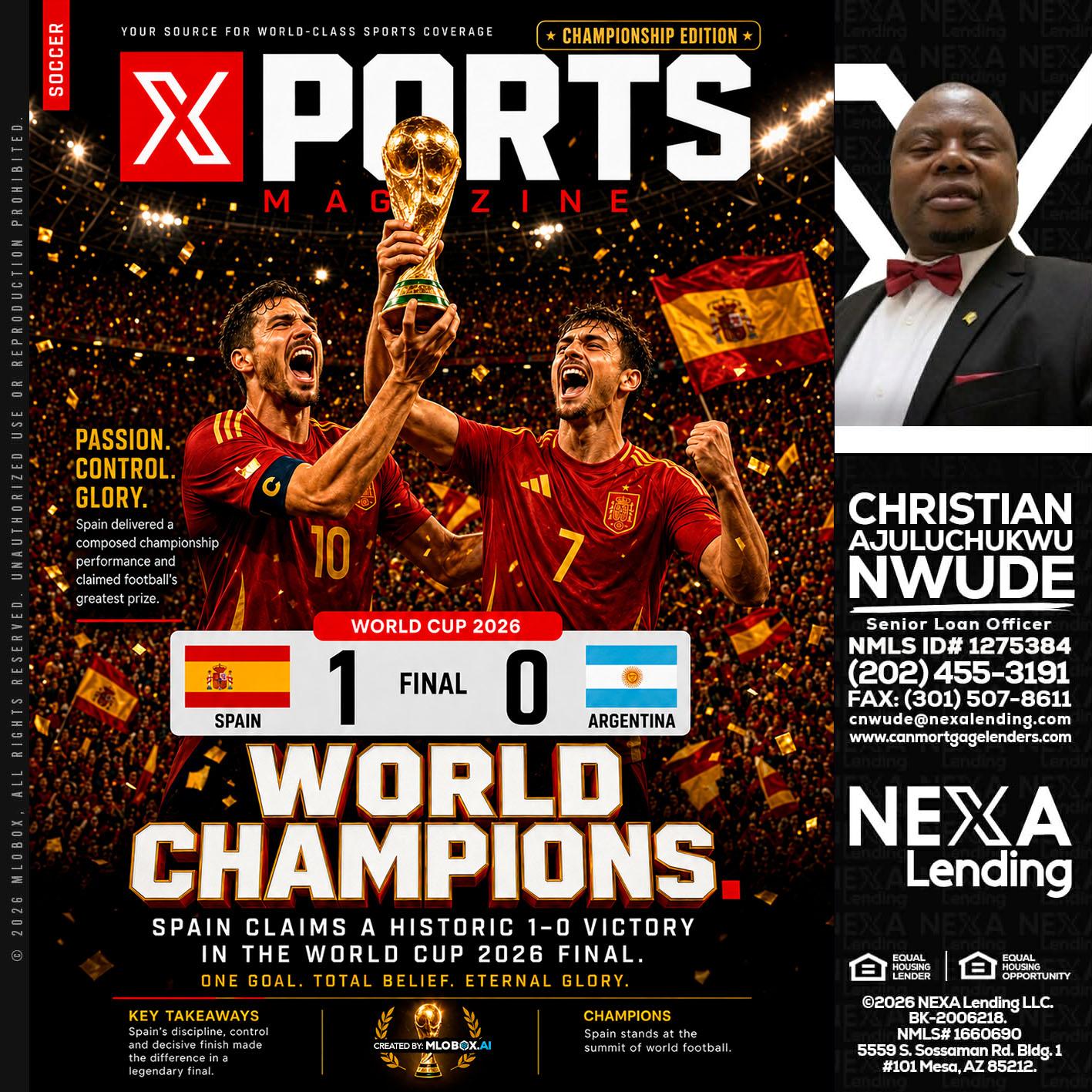 SPAIN CHAMPION - Christian AJuluchukwu Nwude -Senior Loan Officer