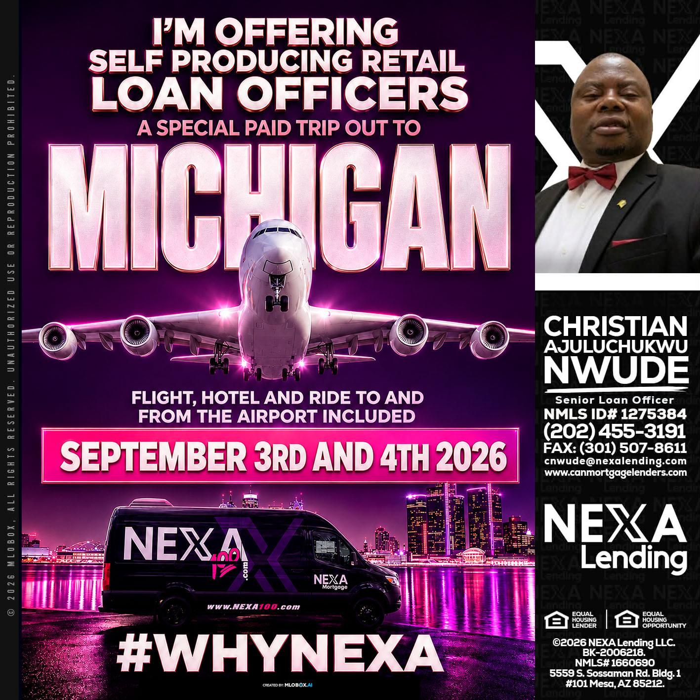 MICHIGAN TRIP - Christian AJuluchukwu Nwude -Senior Loan Officer