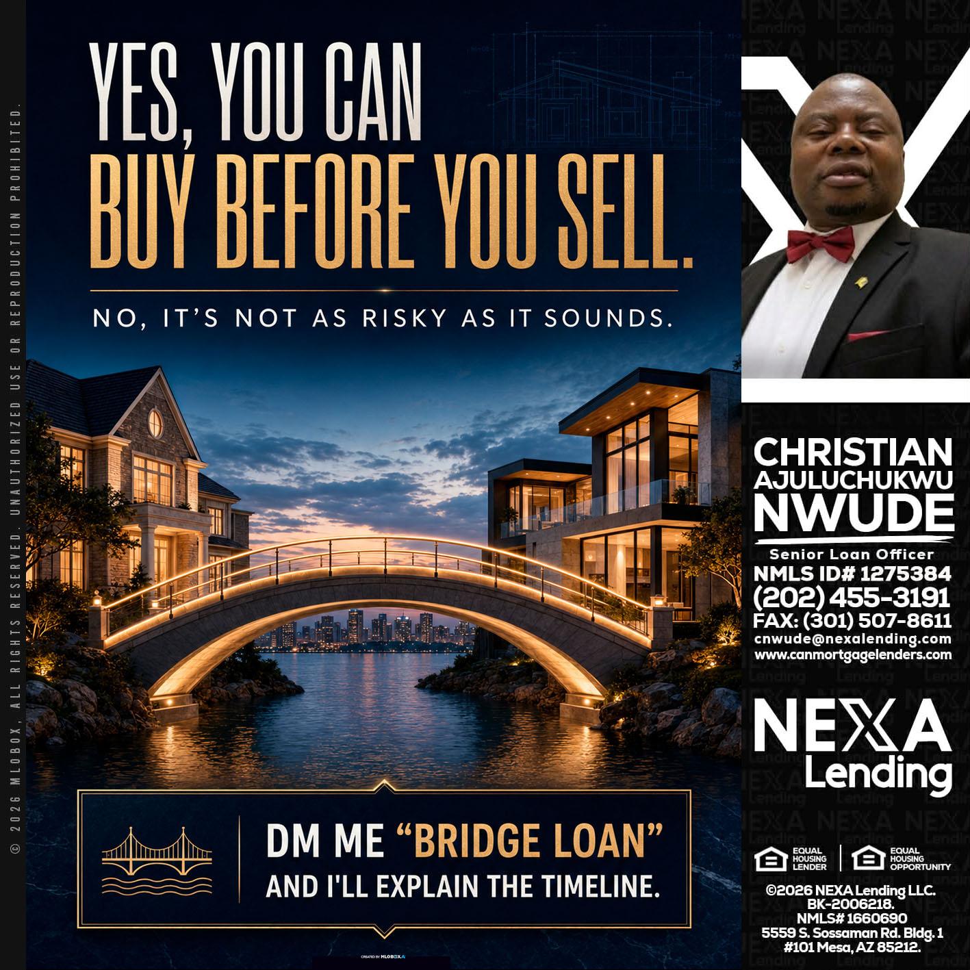 YES, YOU CAN - Christian AJuluchukwu Nwude -Senior Loan Officer