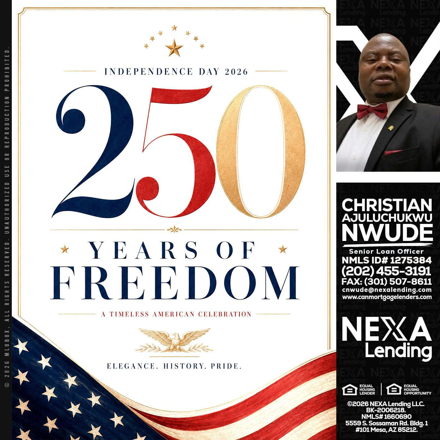 250 YEARS - Christian AJuluchukwu Nwude -Senior Loan Officer