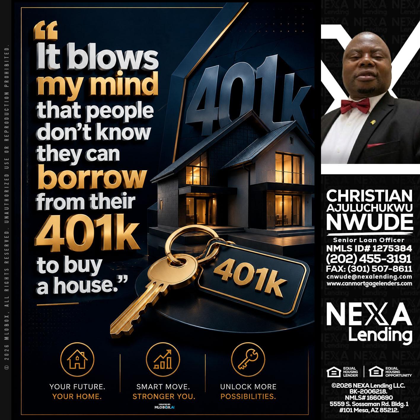 401 K - Christian AJuluchukwu Nwude -Senior Loan Officer