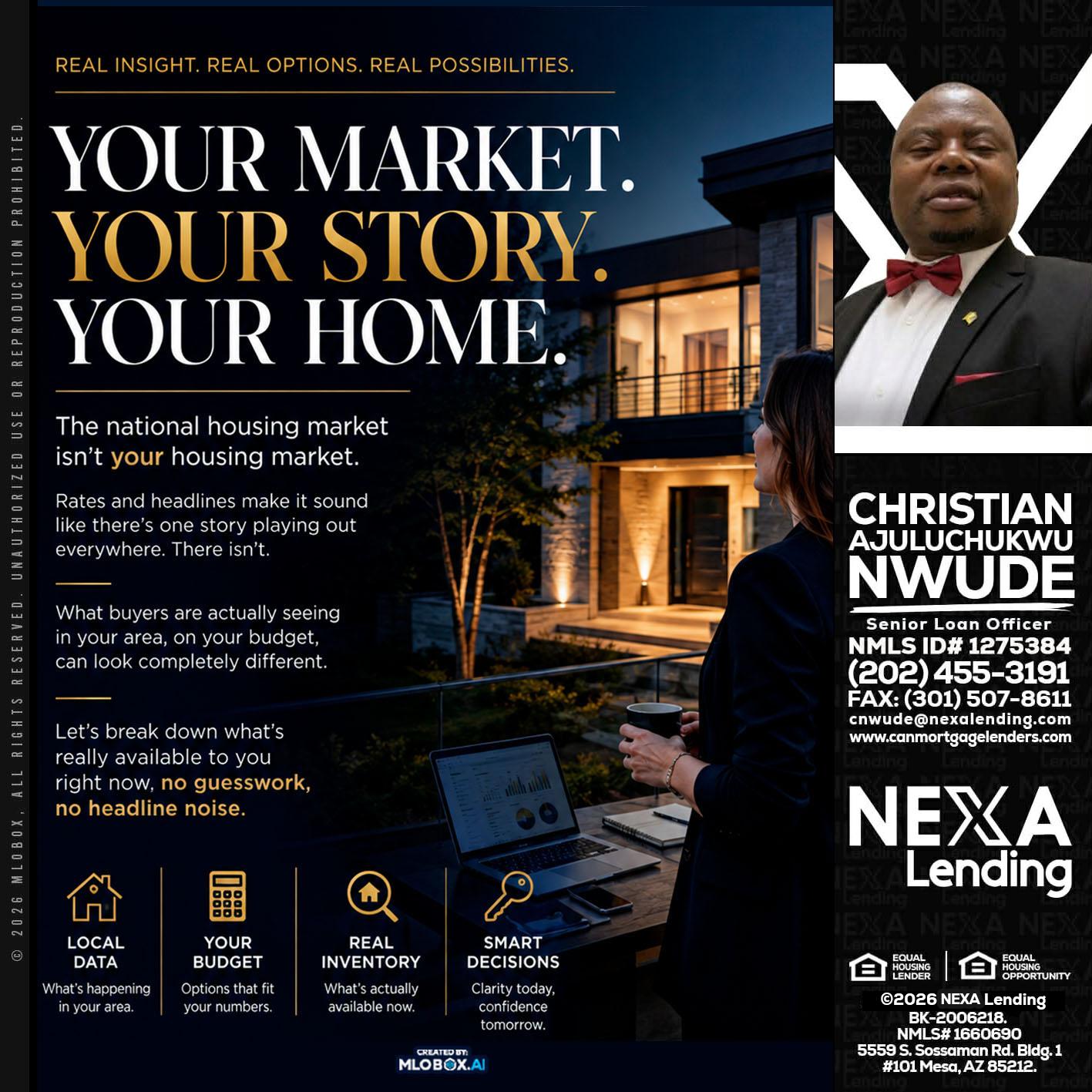 your market - Christian AJuluchukwu Nwude -Senior Loan Officer