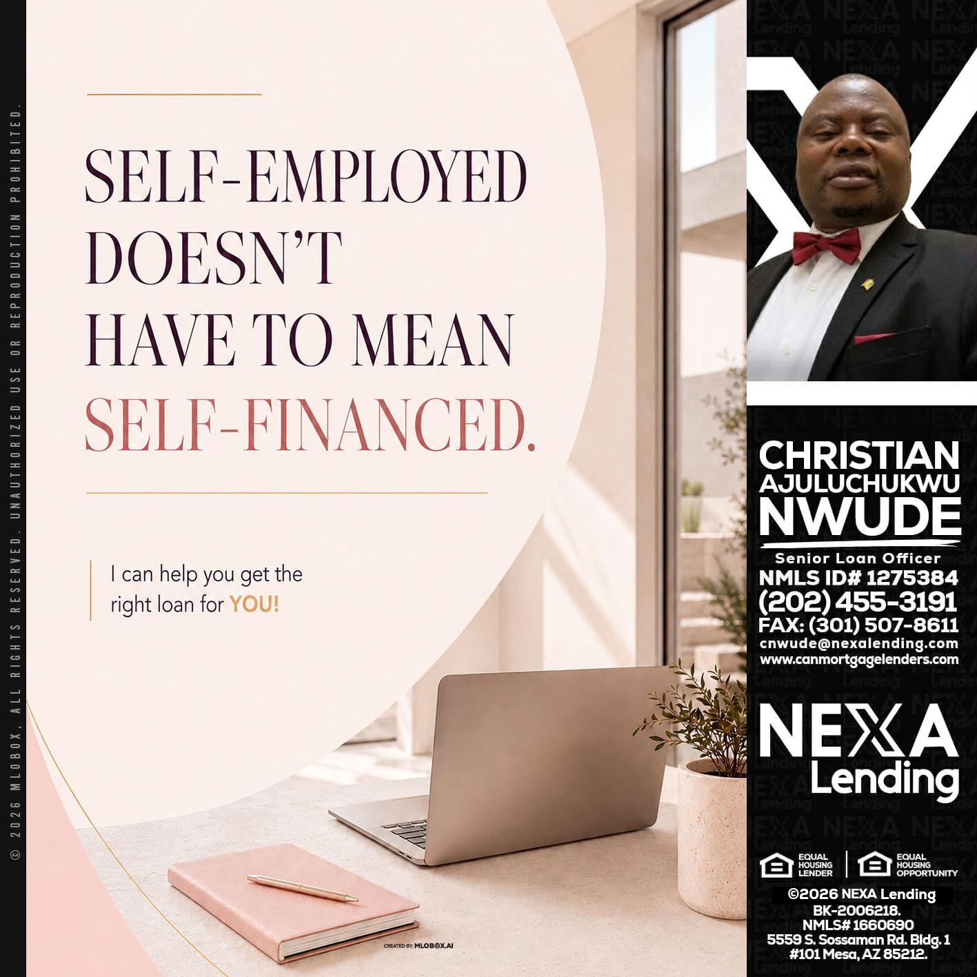 SELF EMPLOYED - Christian AJuluchukwu Nwude -Senior Loan Officer