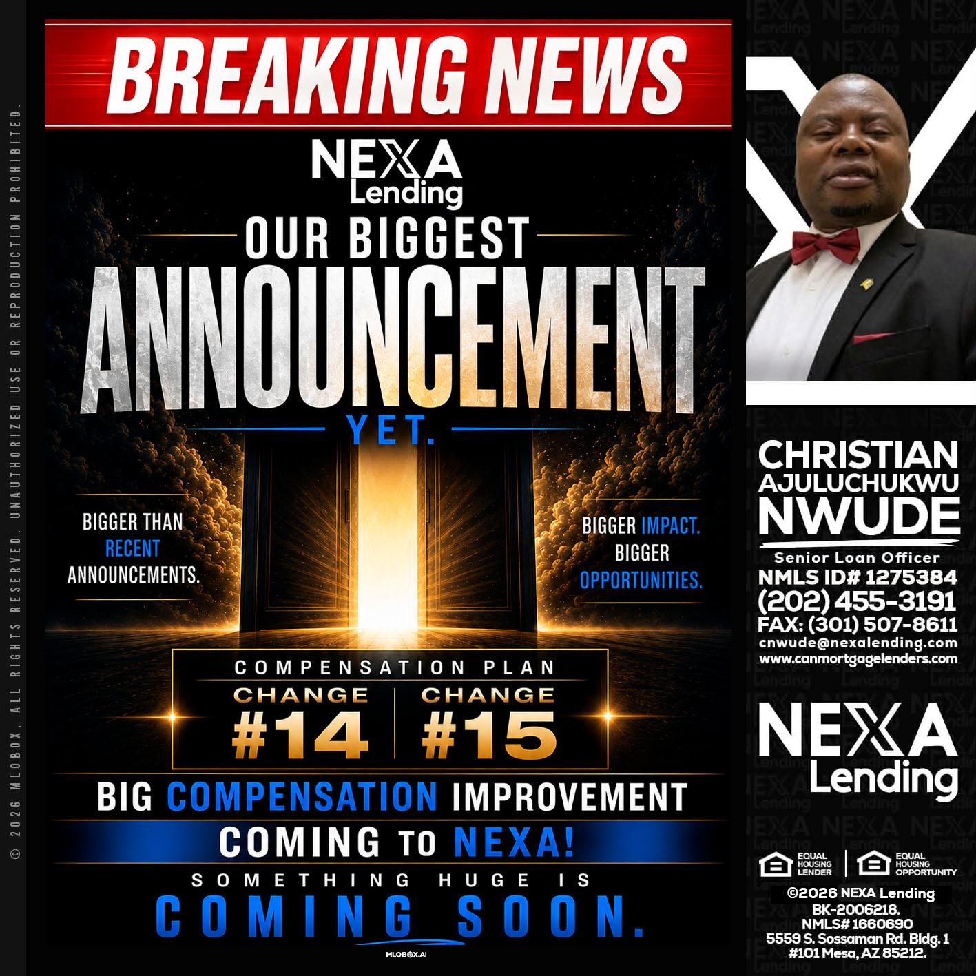 BREAKING NEWS - Christian AJuluchukwu Nwude -Senior Loan Officer