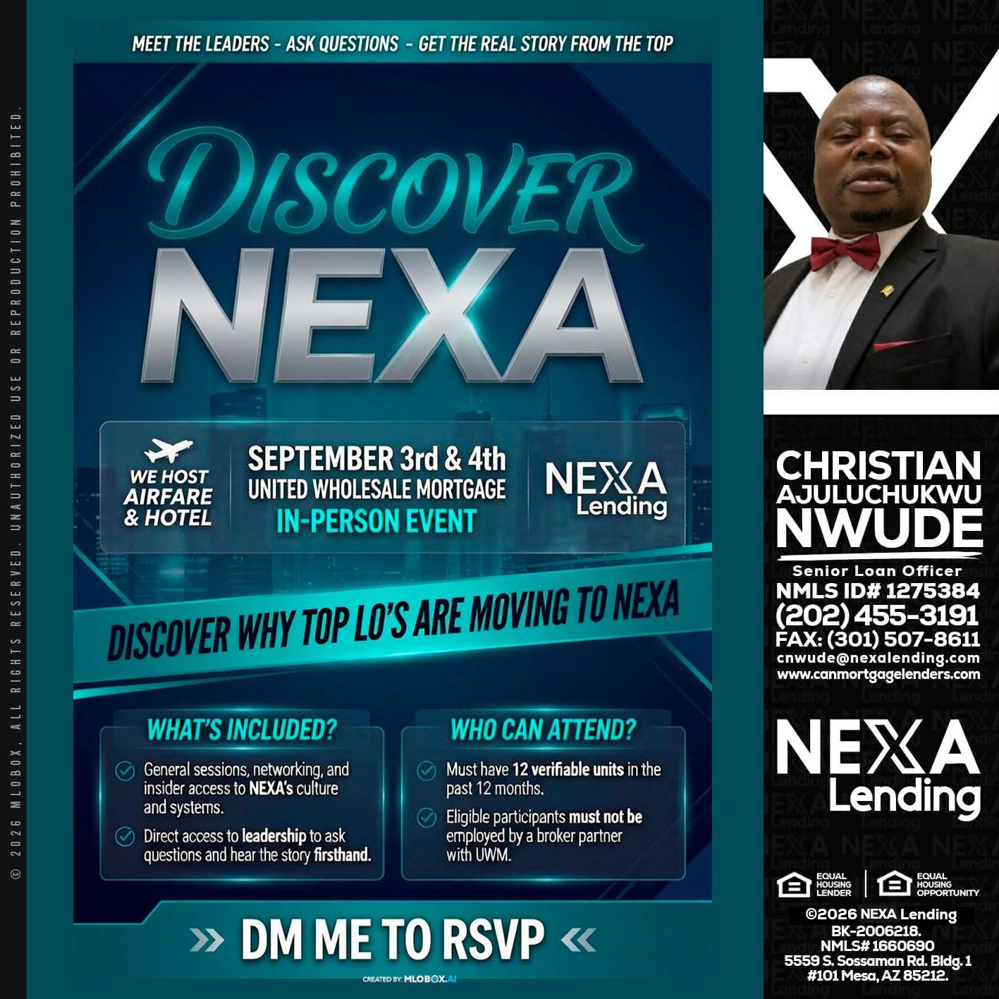 DISCOVER NEXA - Christian AJuluchukwu Nwude -Senior Loan Officer