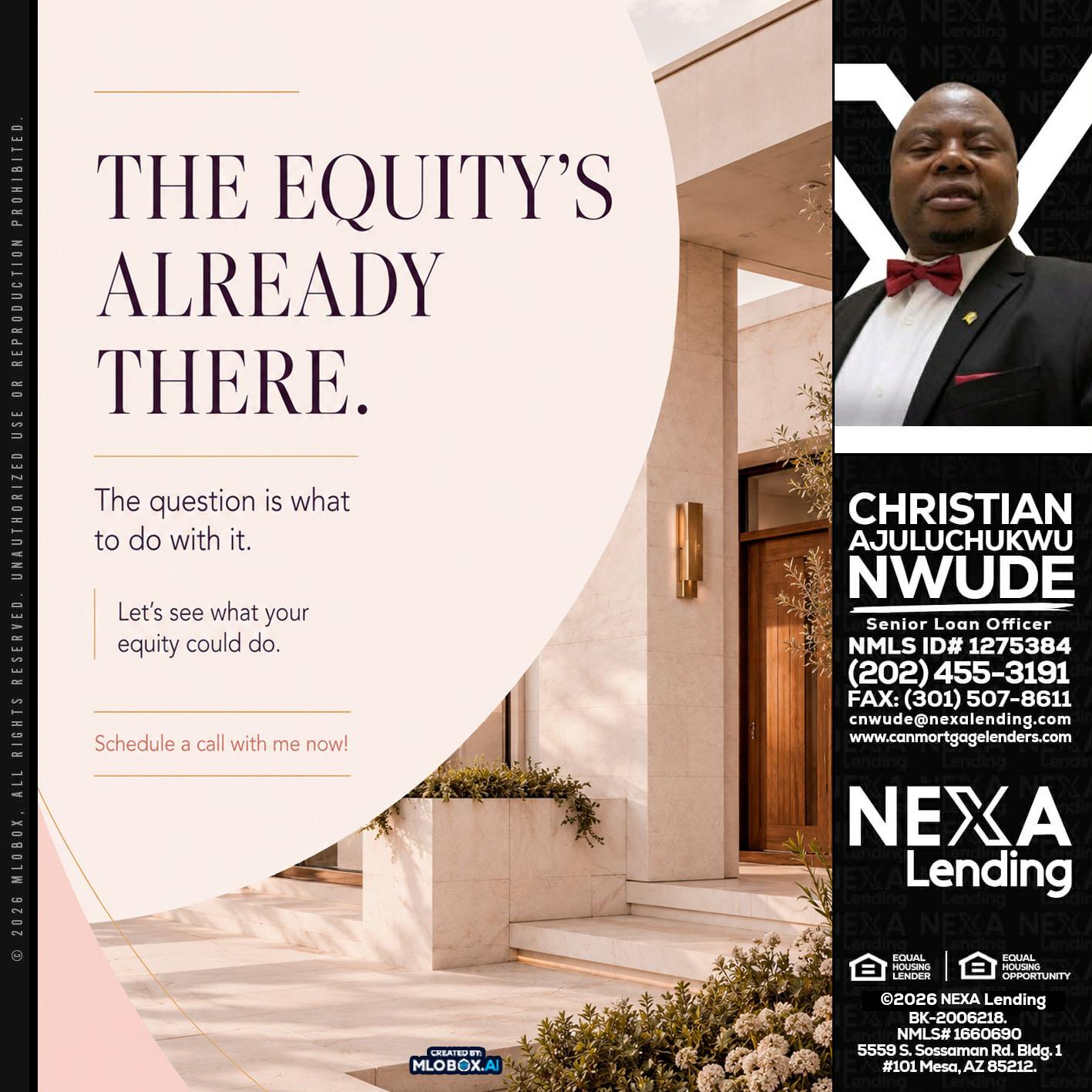 THE EQUITY'S - Christian AJuluchukwu Nwude -Senior Loan Officer