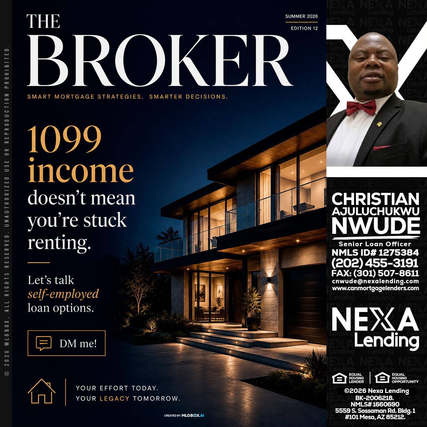 THE BROKER - Christian AJuluchukwu Nwude -Senior Loan Officer