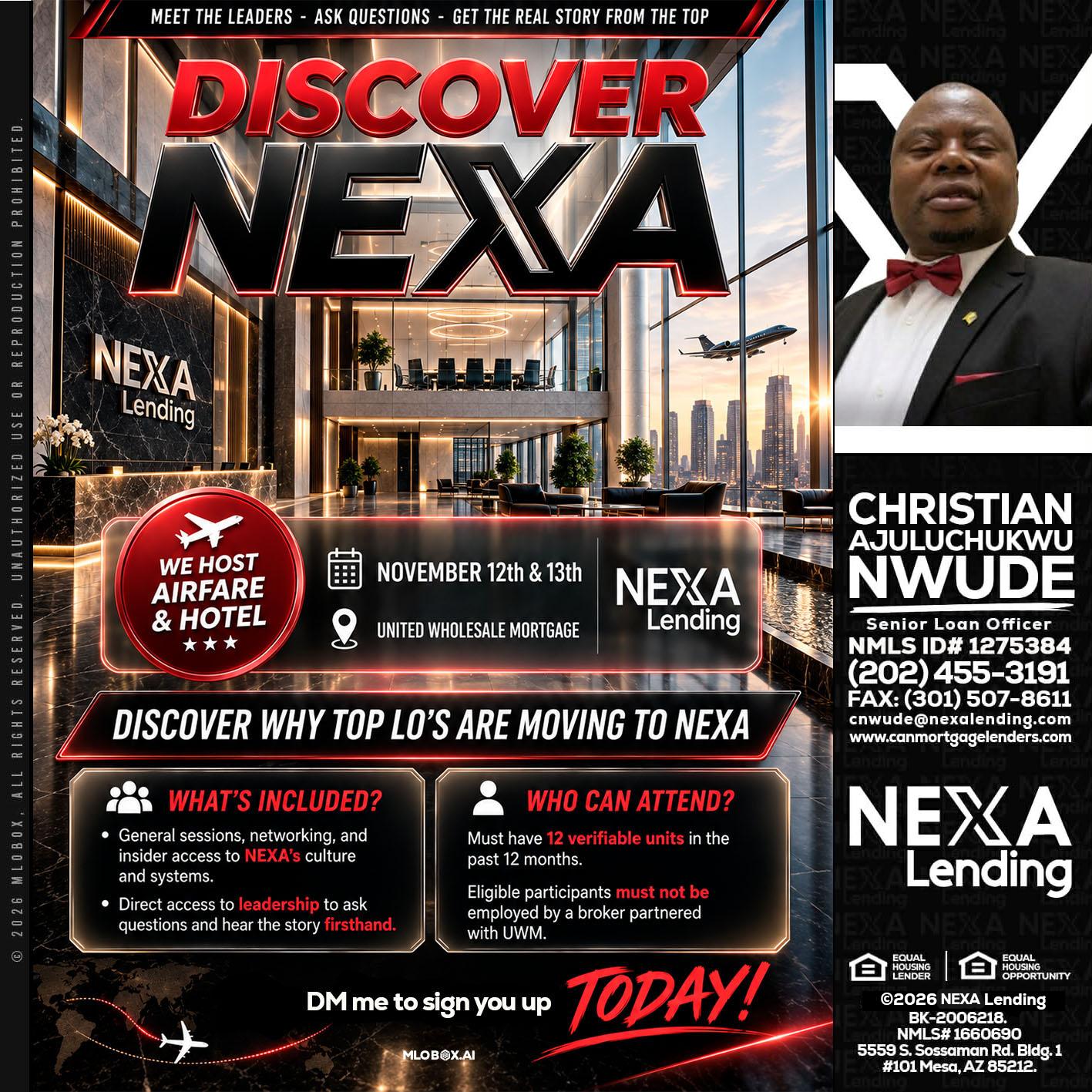 DISCOVER NEXA - Christian AJuluchukwu Nwude -Senior Loan Officer