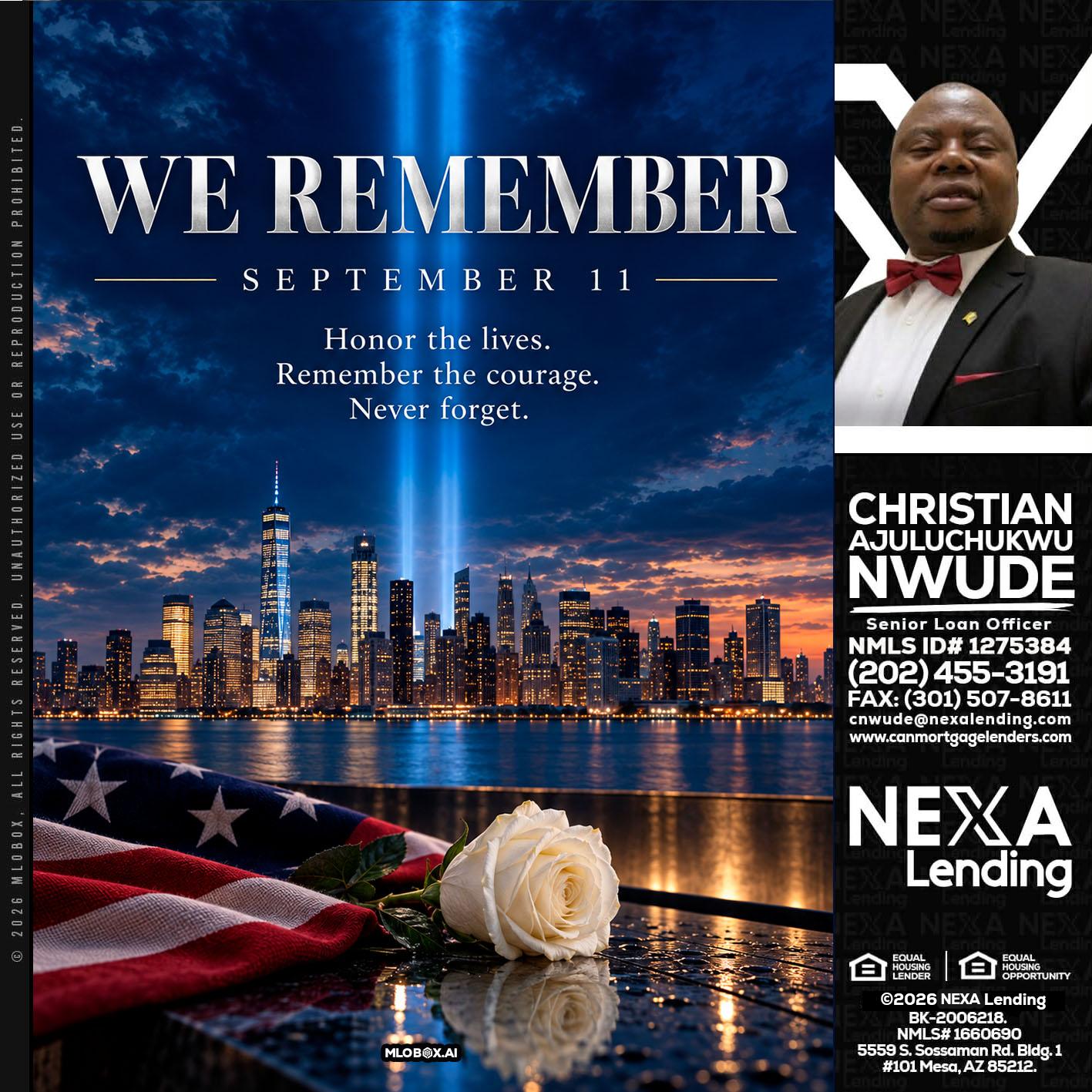 WE REMEMBER - Christian AJuluchukwu Nwude -Senior Loan Officer