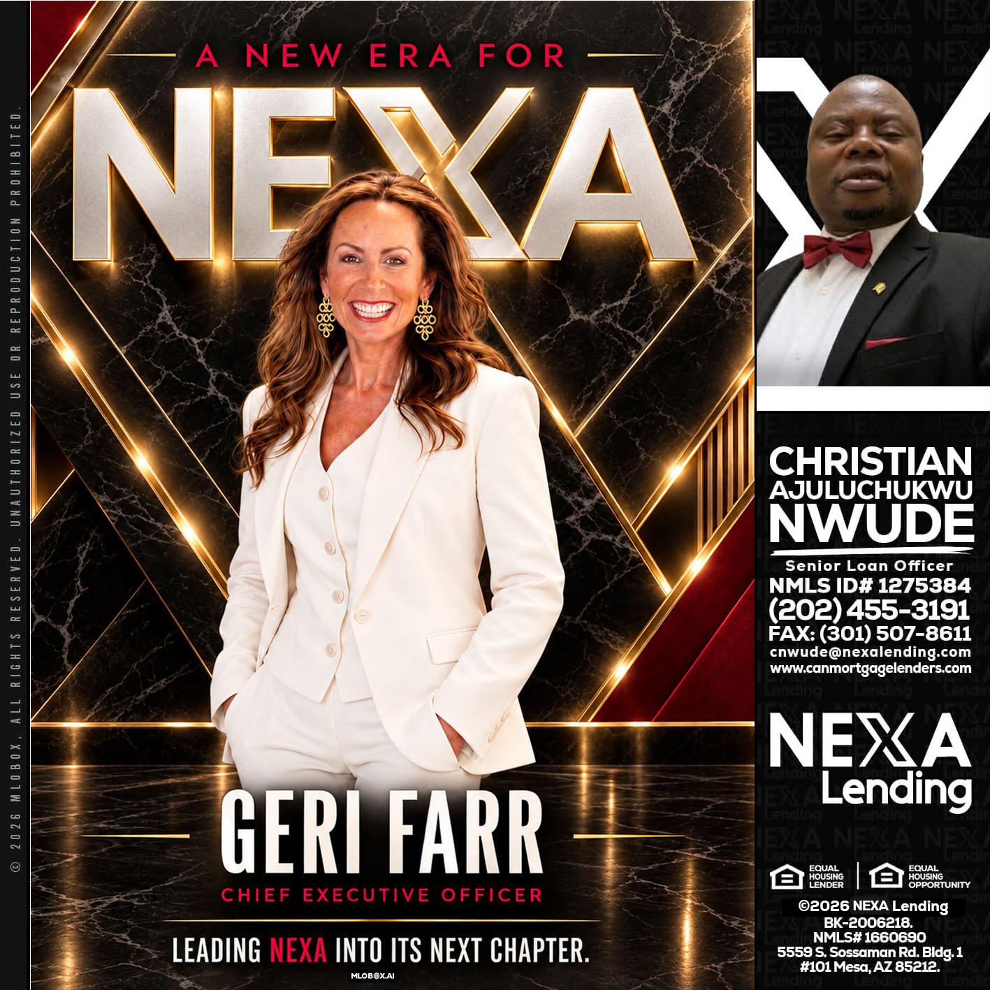 GERI FARR - Christian AJuluchukwu Nwude -Senior Loan Officer