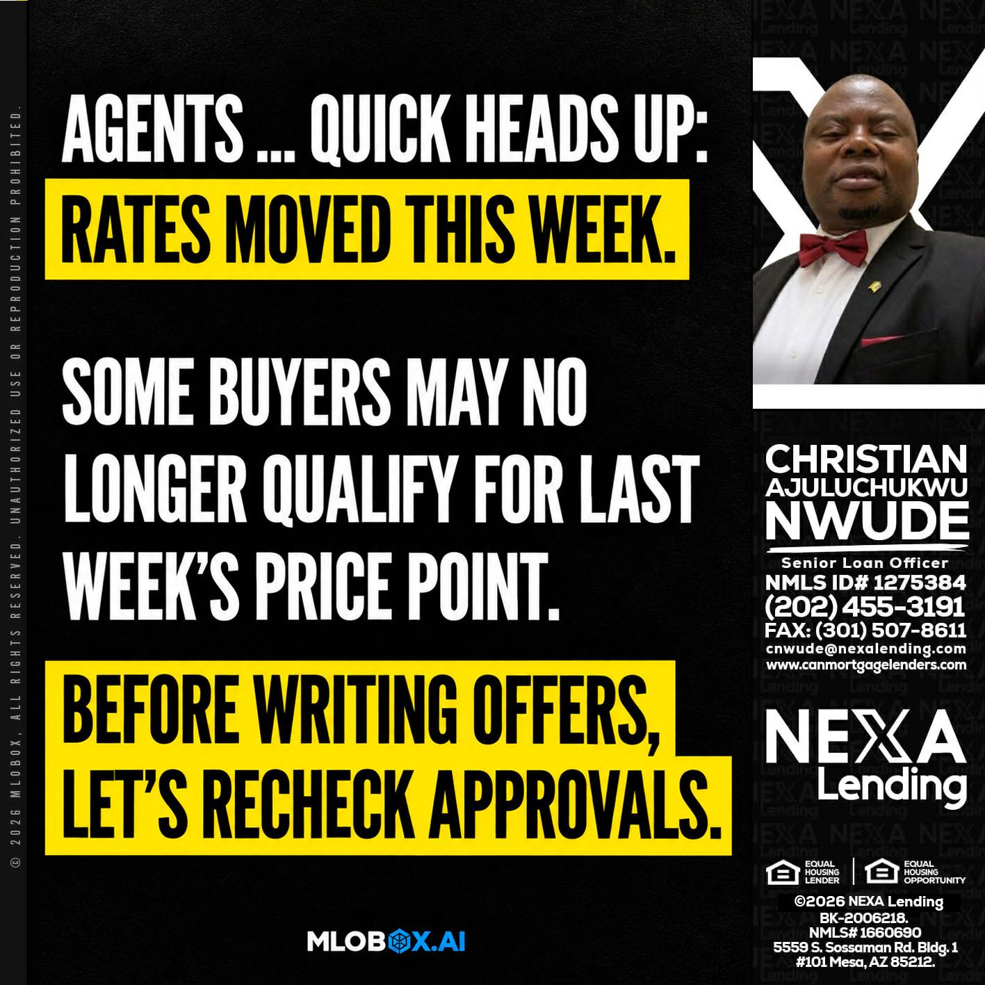 AGENTS QUICK - Christian AJuluchukwu Nwude -Senior Loan Officer