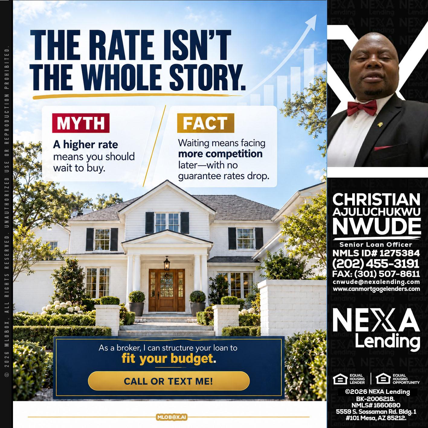 THE RATE ISNT - Christian AJuluchukwu Nwude -Senior Loan Officer
