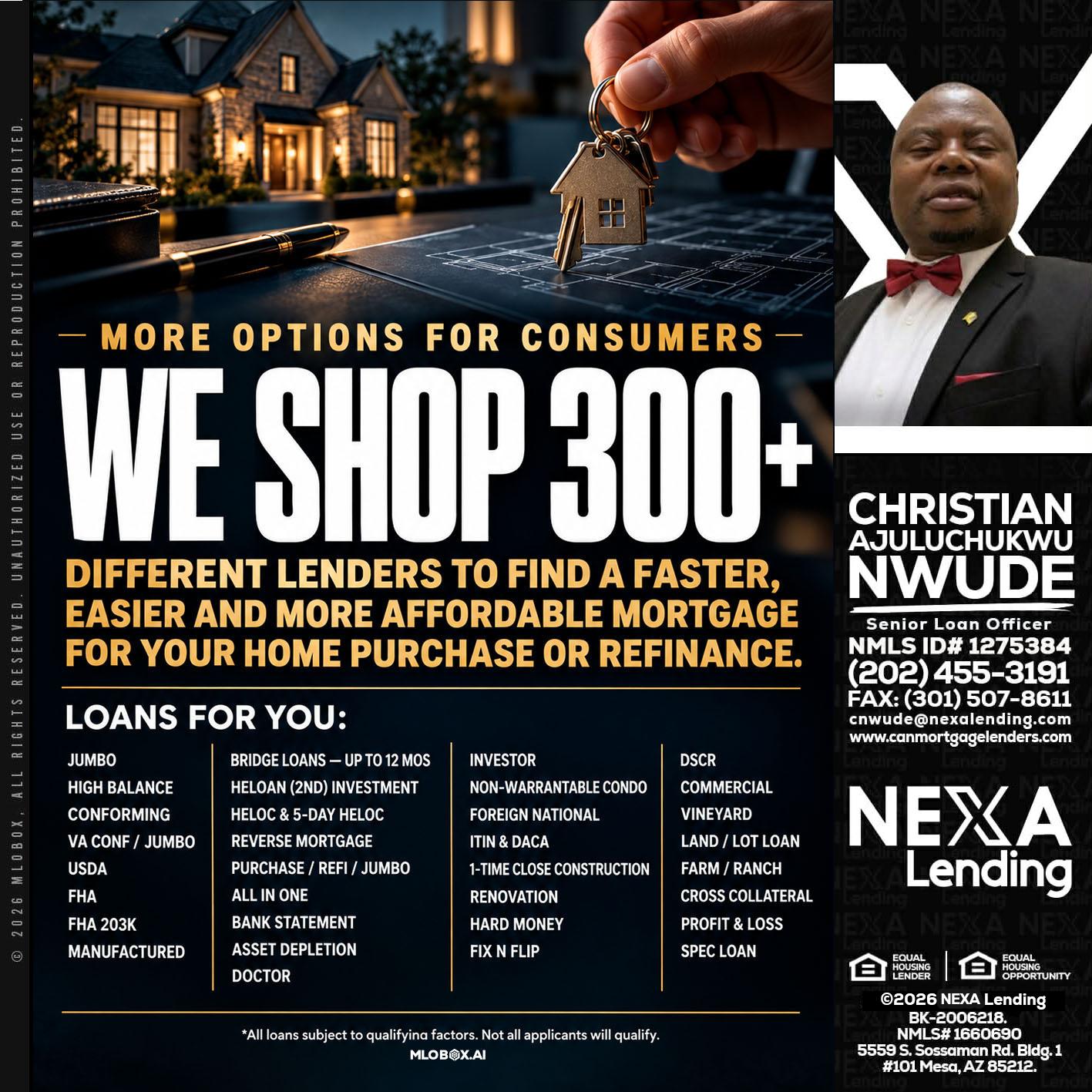 WE SHOP 300+ - Christian AJuluchukwu Nwude -Senior Loan Officer