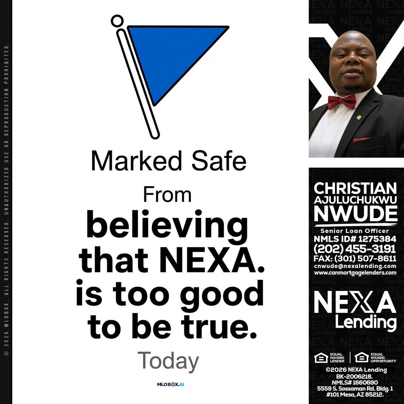 MARKED SAFE - Christian AJuluchukwu Nwude -Senior Loan Officer