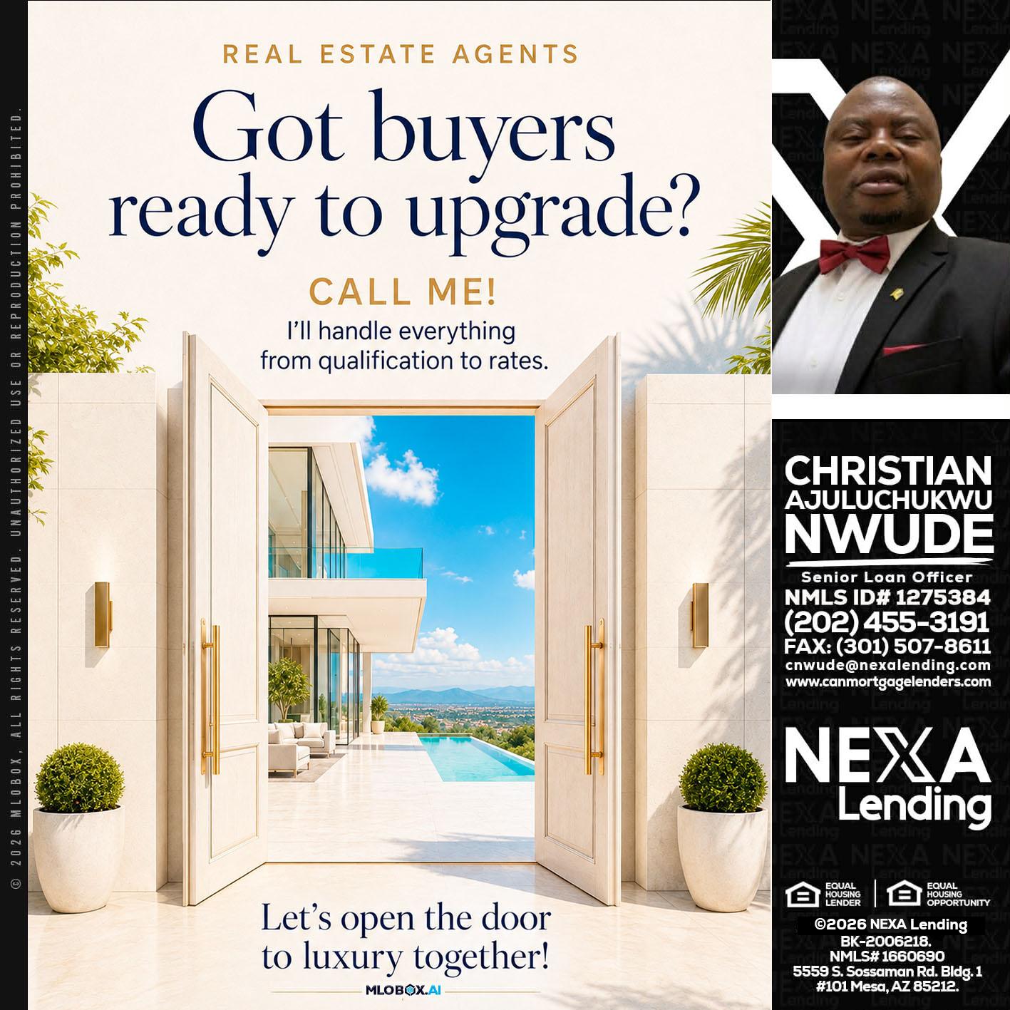 got buyers? - Christian AJuluchukwu Nwude -Senior Loan Officer