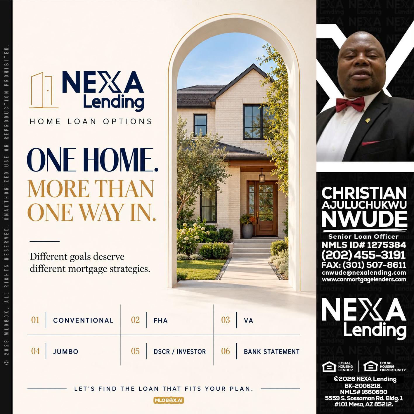 ONE HOME - Christian AJuluchukwu Nwude -Senior Loan Officer