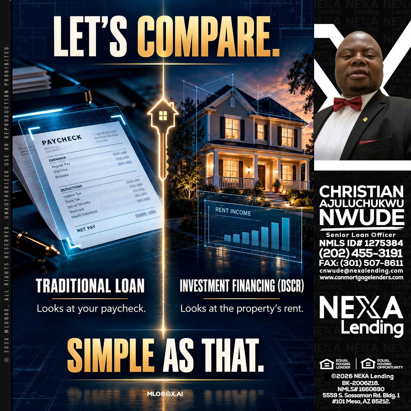 lets compare - Christian AJuluchukwu Nwude -Senior Loan Officer