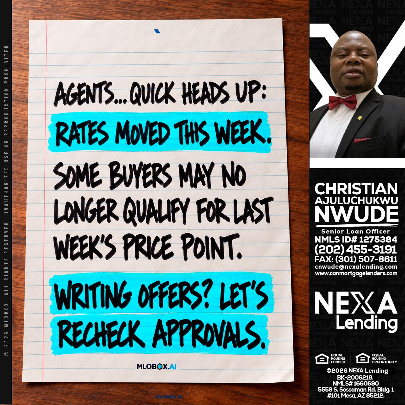 AGENTS - Christian AJuluchukwu Nwude -Senior Loan Officer